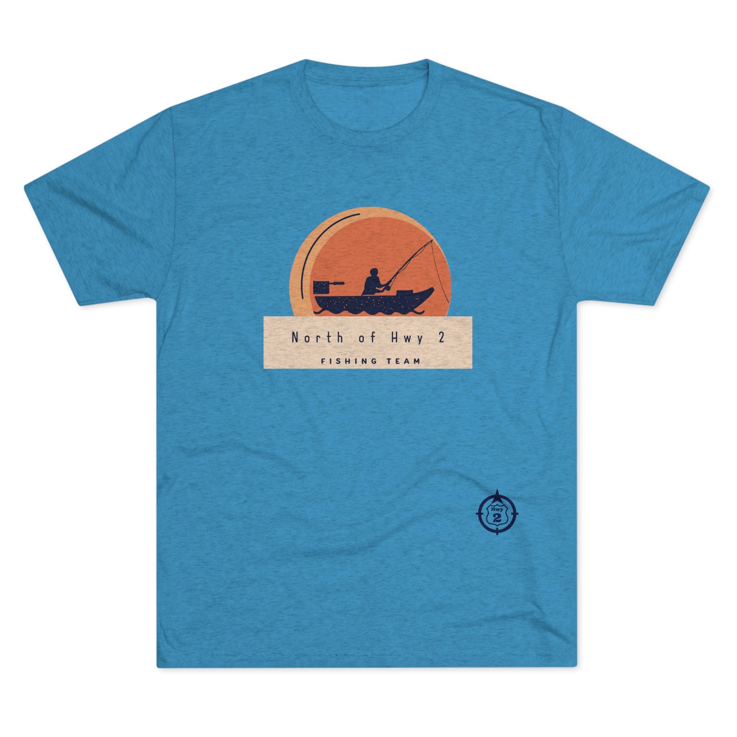 North of Hwy 2 - Sunset Graphic - Unisex Tri-Blend Crew Tee