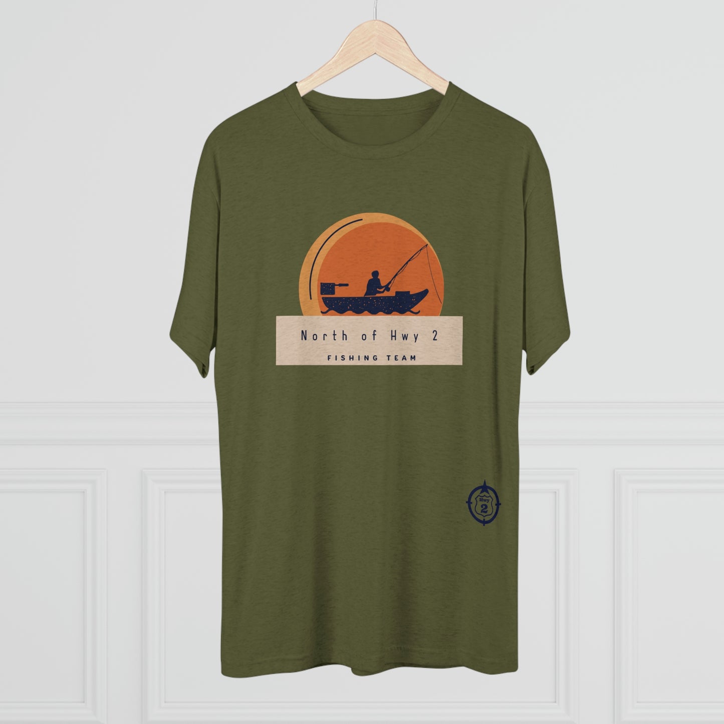 North of Hwy 2 - Sunset Graphic - Unisex Tri-Blend Crew Tee