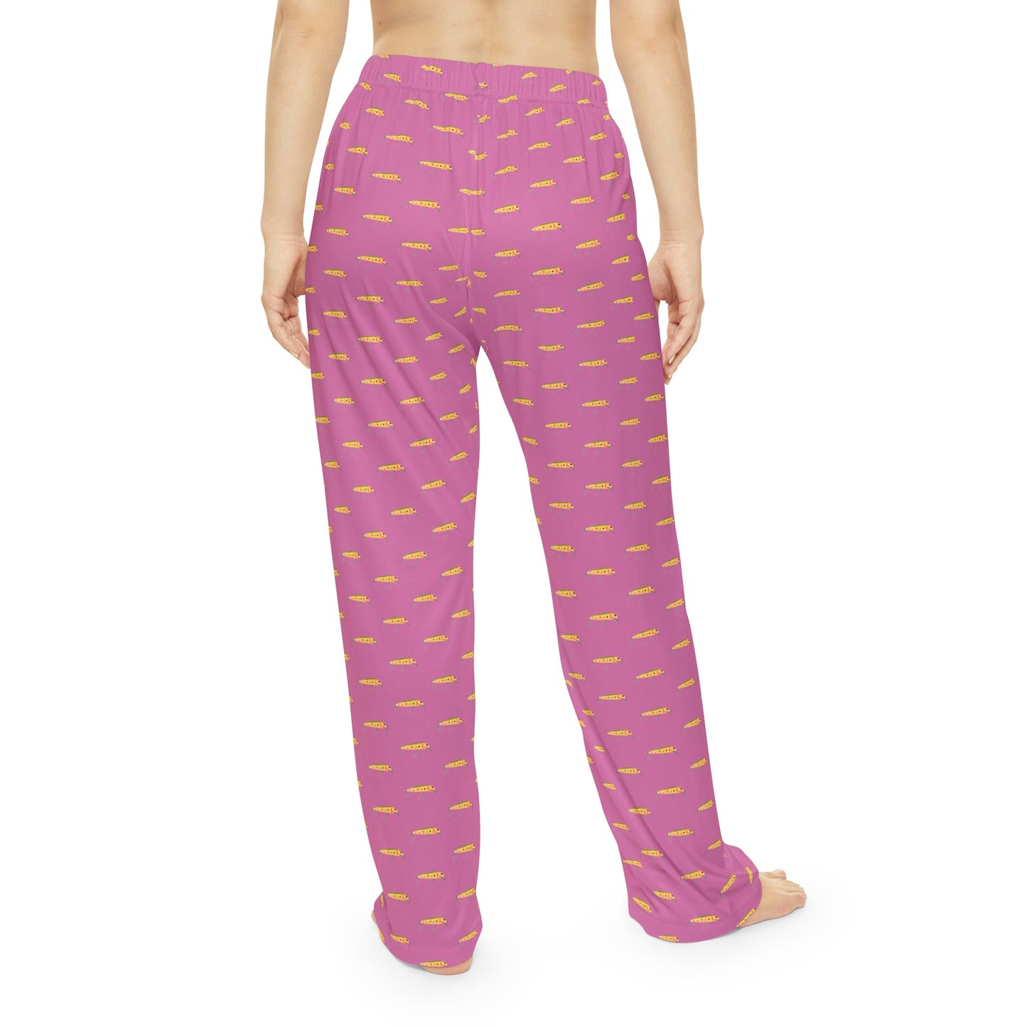 Vintage Bait - Fishing Theme -  Bait - Women's Pajama Pants - Pink