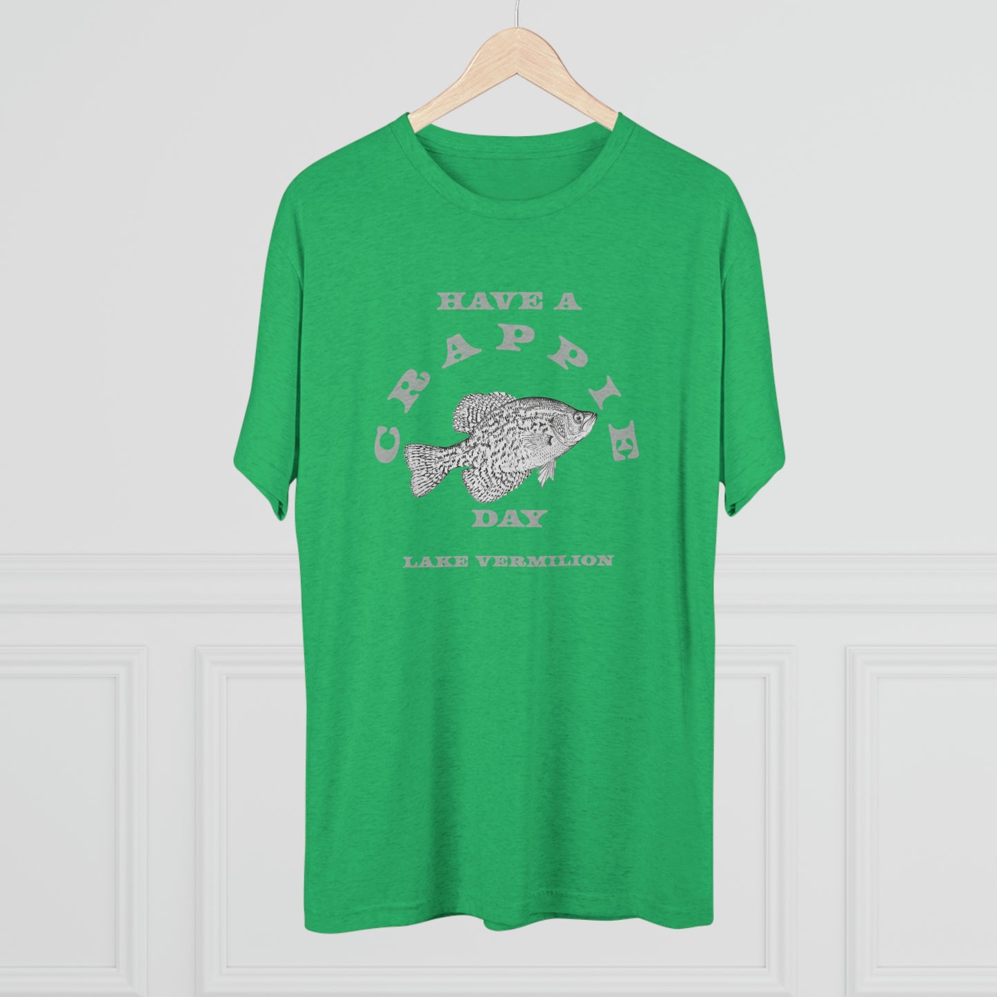 Crappie Day - Lake Vermilion - Light Graphic - Unisex Tri-Blend Crew Tee