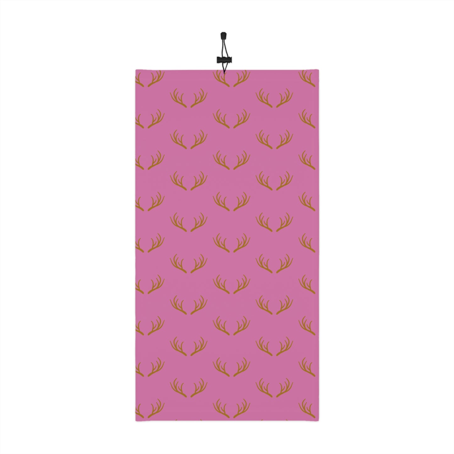 Cool Weather  - Antler - Pattern - Fishing / Snowmobiling / Hunting Winter Neck Gaiter With Drawstring - Pink