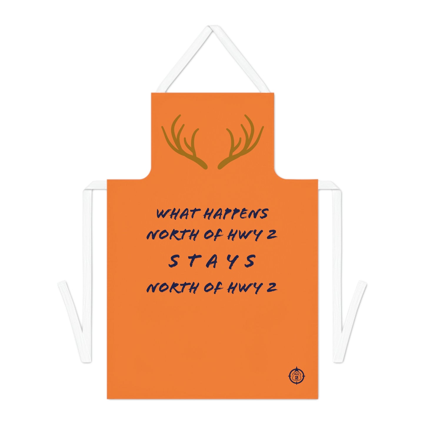 North of Hwy 2 - With Antlers - Adult Apron