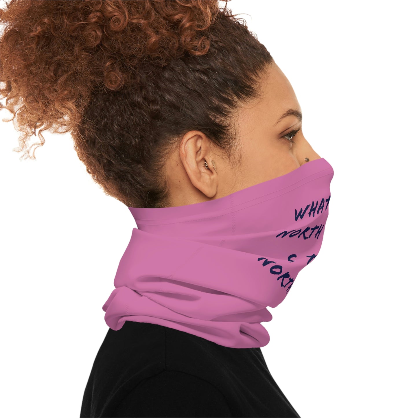 Summer Weather  - North of Hwy 2- Fishing / Boating Lightweight Neck Gaiter - Pink