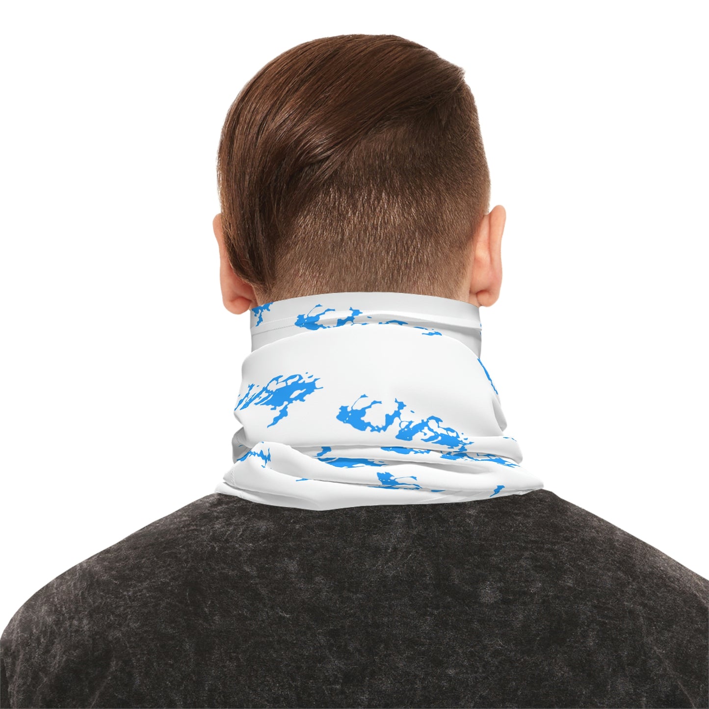 Summer Weather  - Lake Vermilion - MN - Pattern - Fishing / Boating Lightweight Neck Gaiter - White
