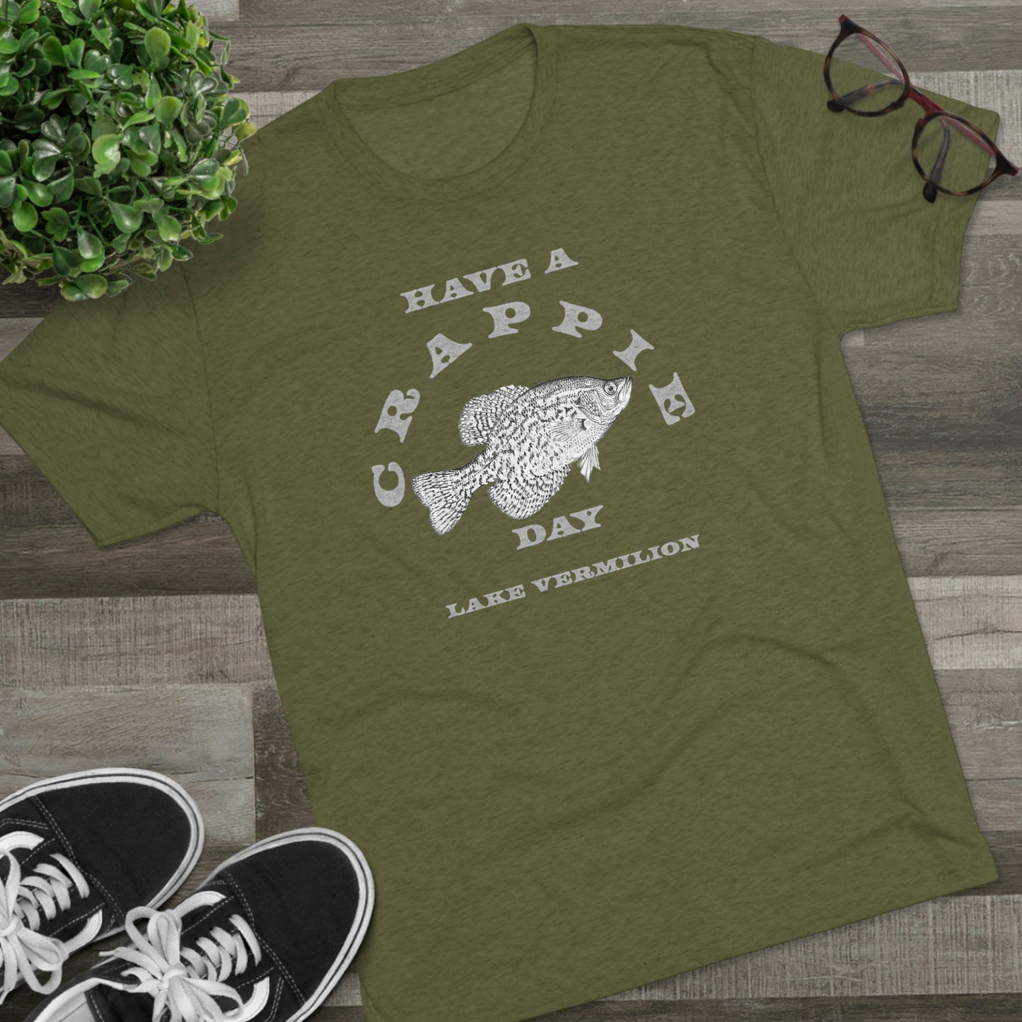 Crappie Day - Lake Vermilion - Light Graphic - Unisex Tri-Blend Crew Tee