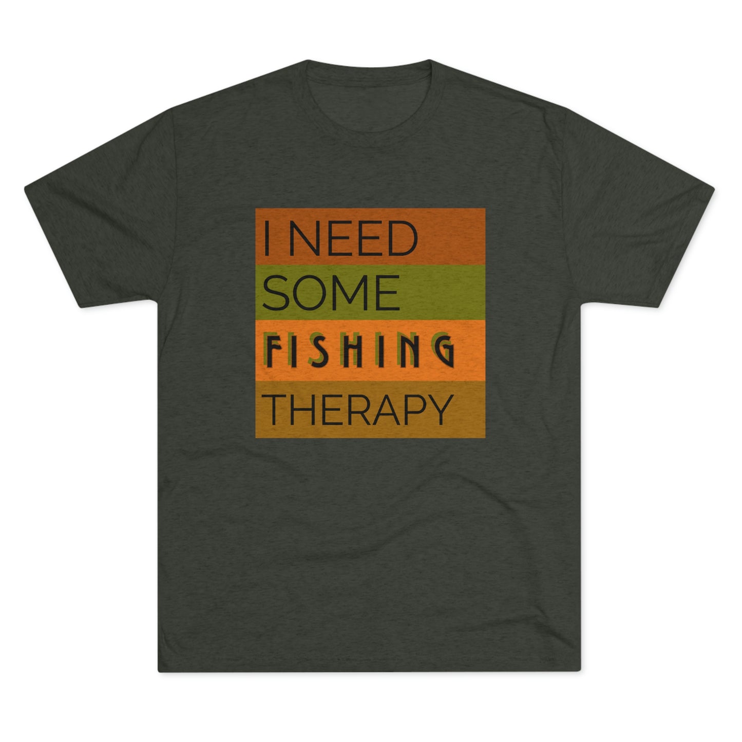 Fishing Therapy -  Unisex Tri-Blend Crew Tee