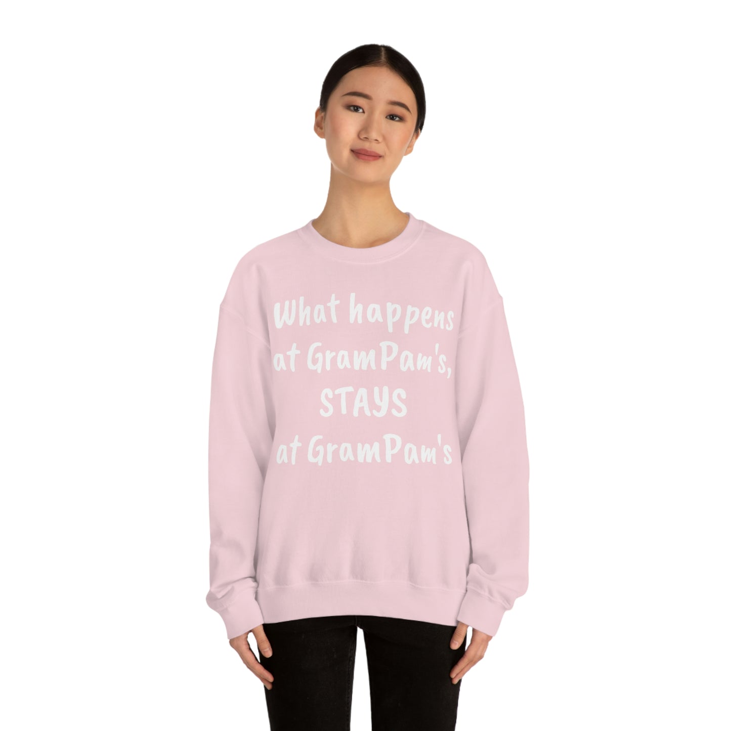 What happens at GramPam's, STAYS at GramPam's - Unisex Heavy Blend™ Crewneck Sweatshirt