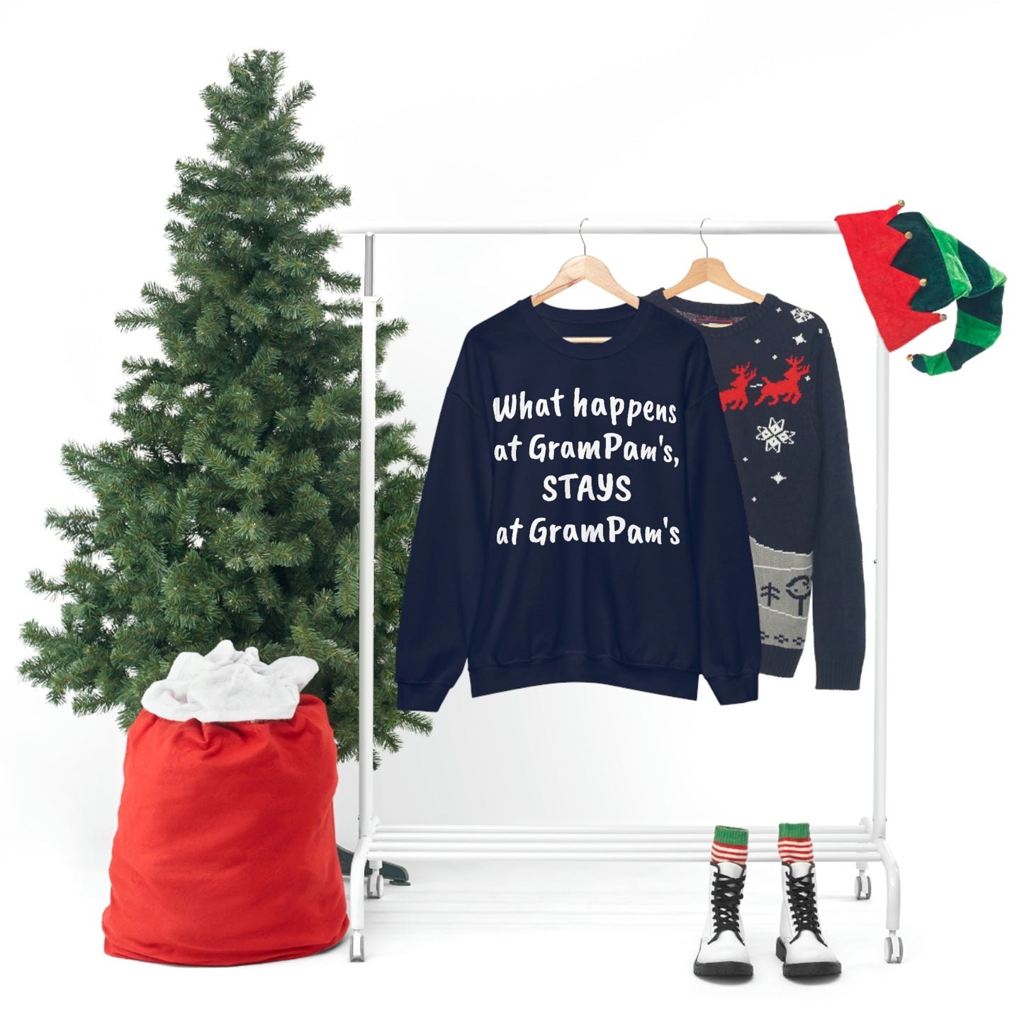 What happens at GramPam's, STAYS at GramPam's - Unisex Heavy Blend™ Crewneck Sweatshirt