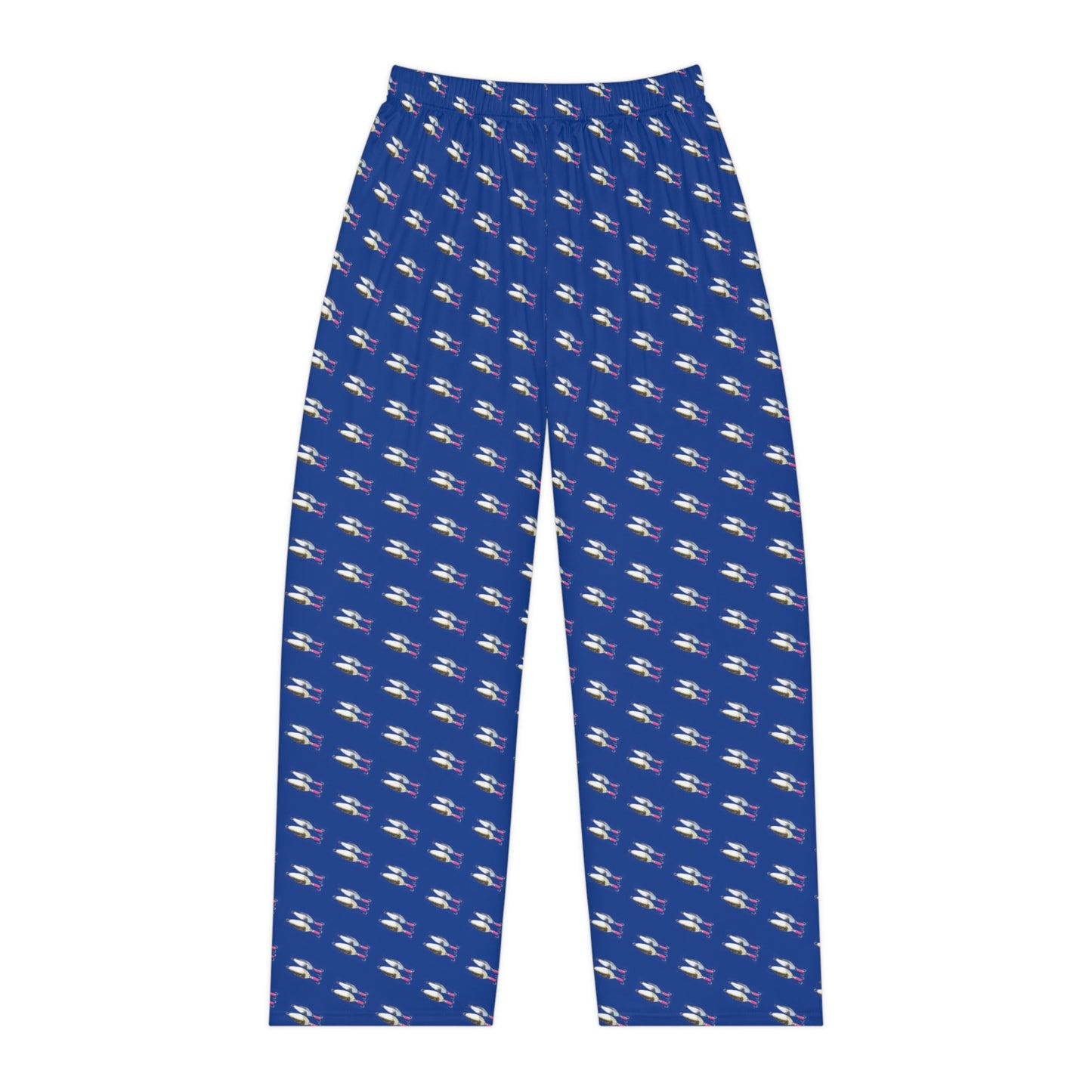 Fishing Lure - Fishing Theme -  Bait - Women's Pajama Pants - Dark Blue