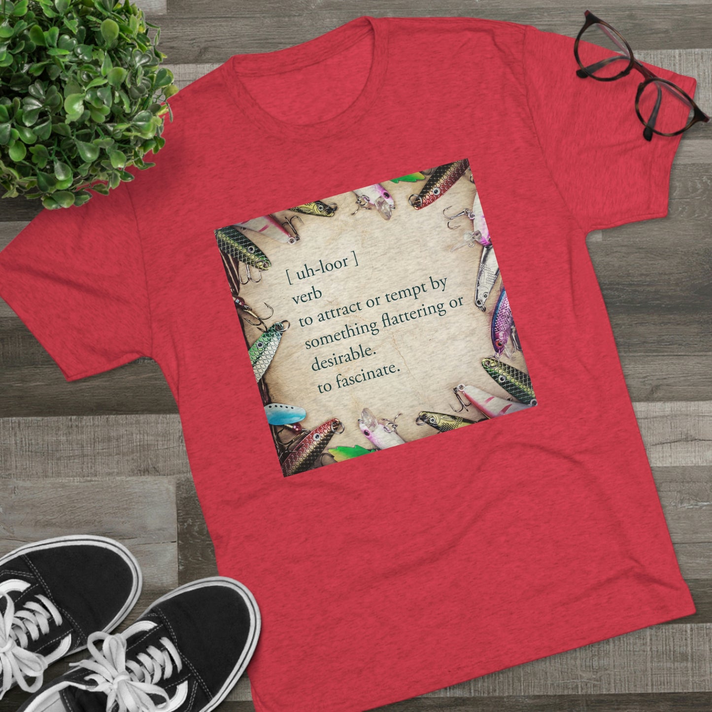 Allure - Bait - Fishing - Unisex Tri-Blend Crew Tee