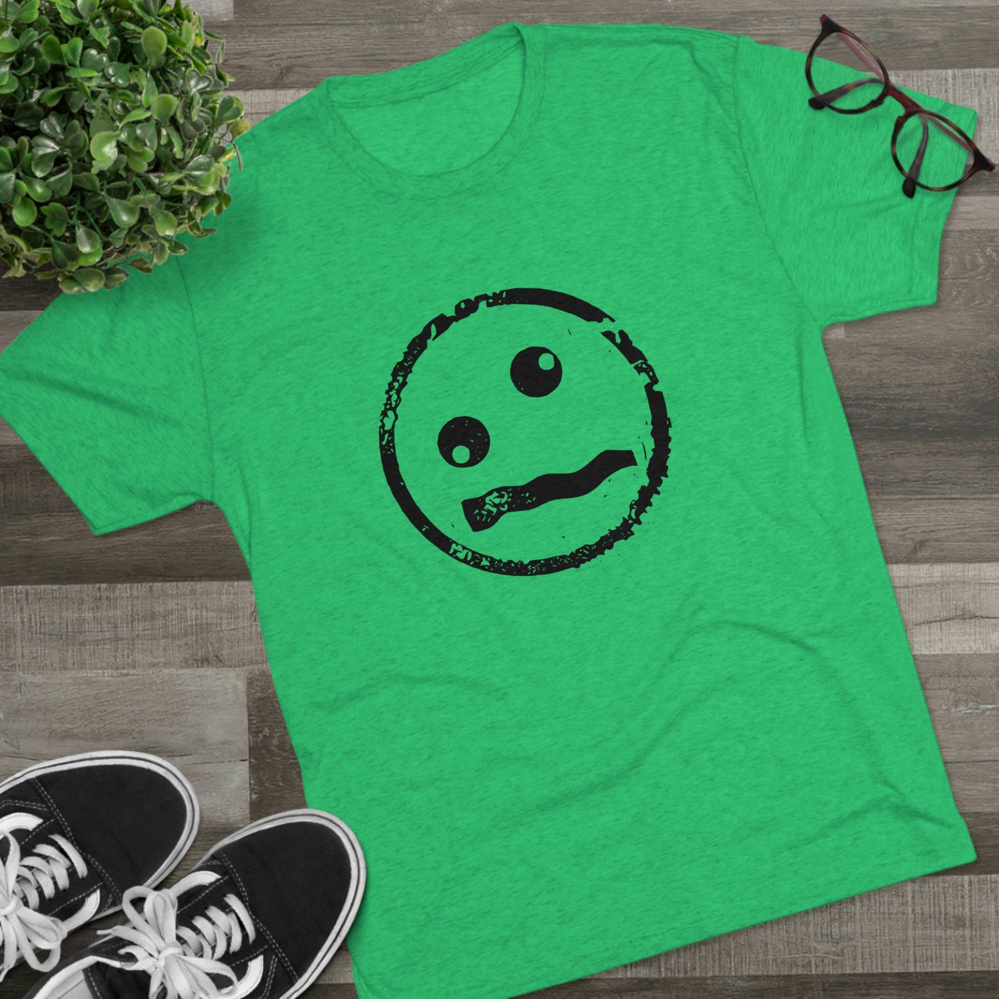 Needs Therapy -  Crazy Face - Unisex Tri-Blend Crew Tee