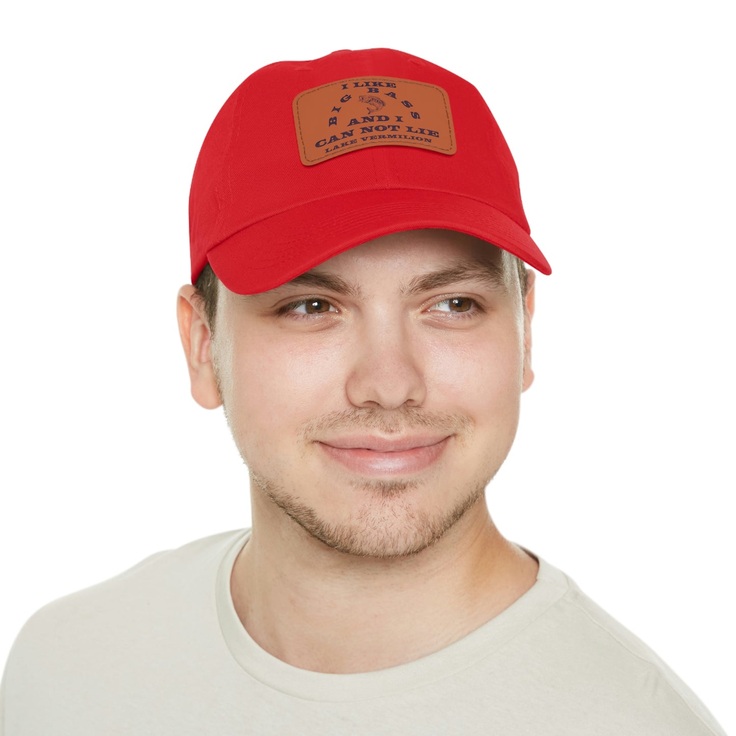 Big Bass - Lake Vermilion - Fishing Hat - Leather Patch