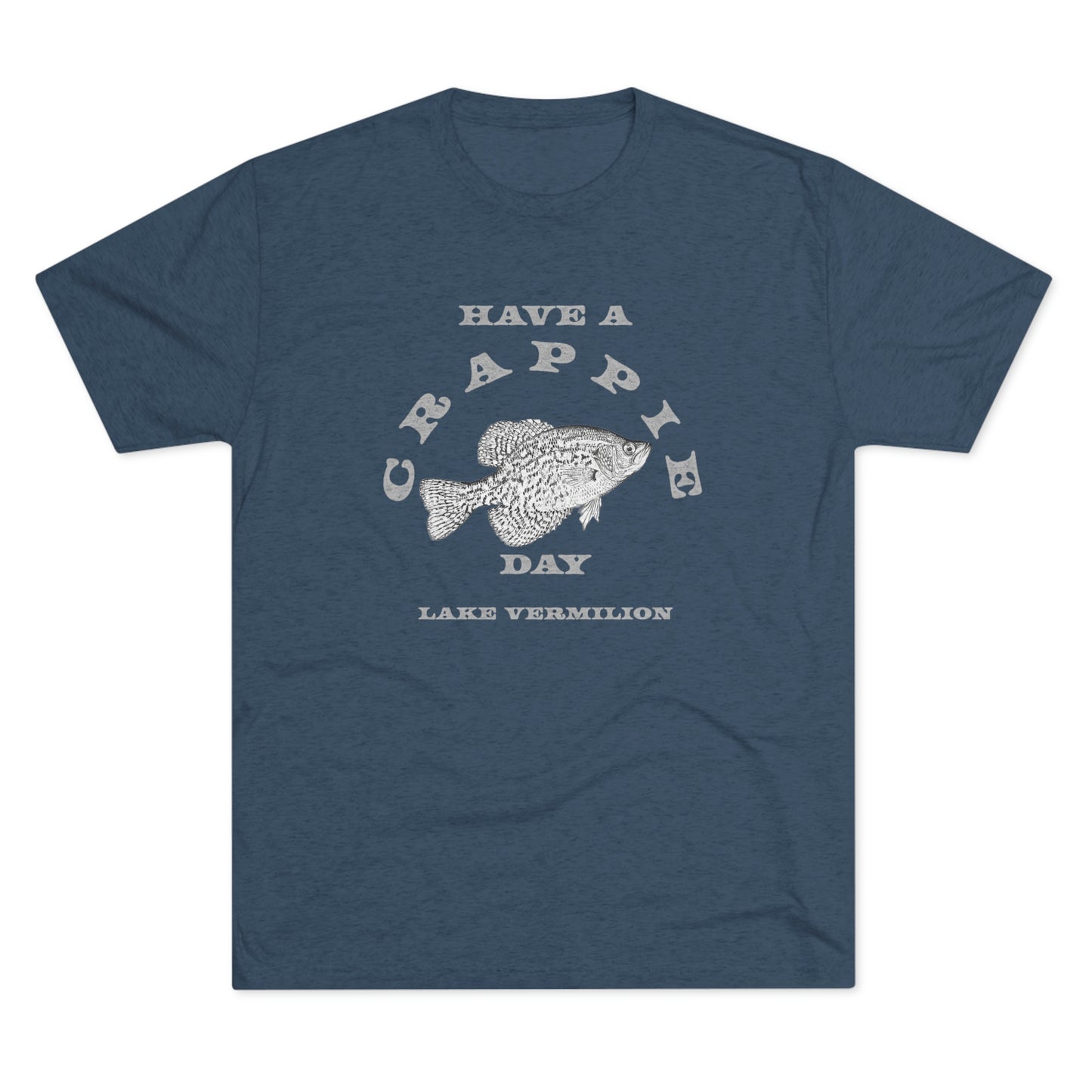 Crappie Day - Lake Vermilion - Light Graphic - Unisex Tri-Blend Crew Tee