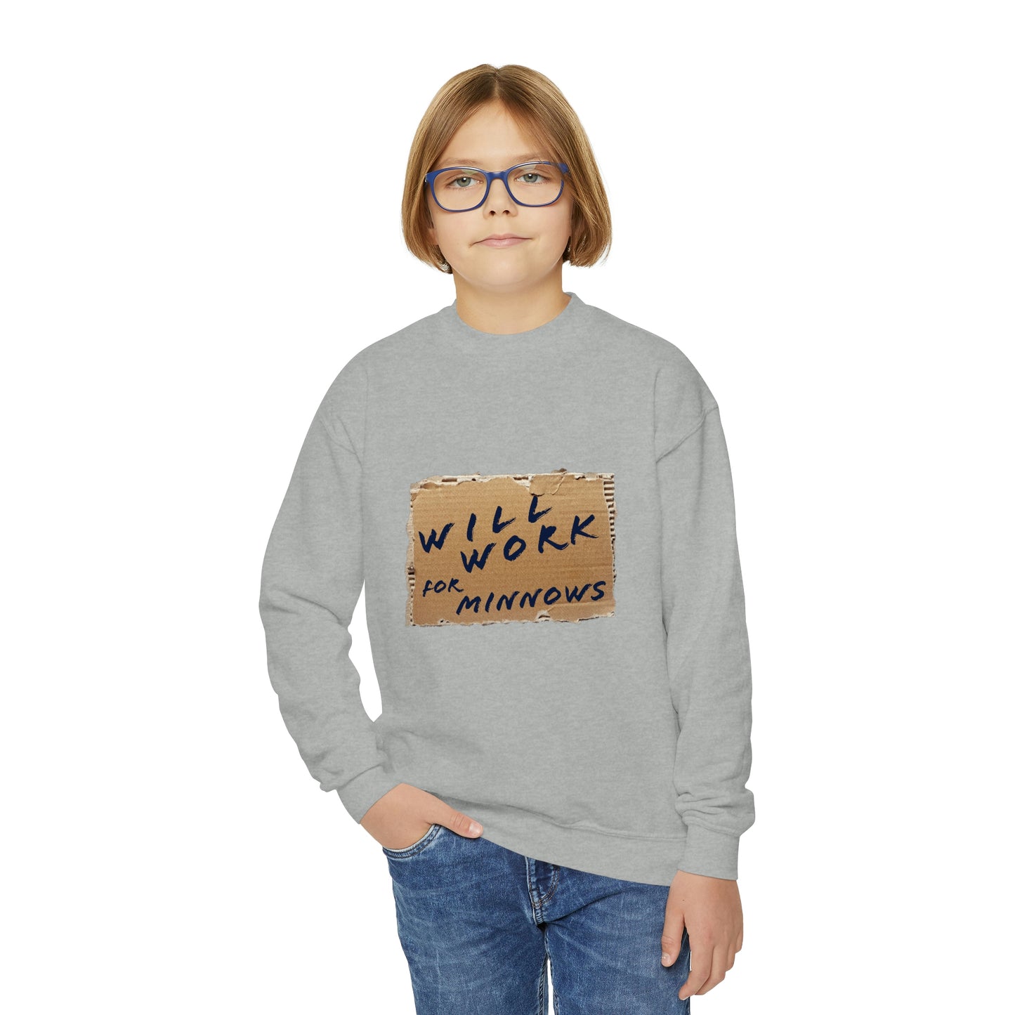 Will Work For Minnows - Toddler & Youth  Sweatshirt