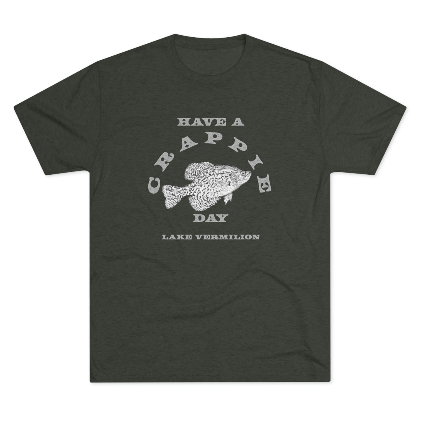 Crappie Day - Lake Vermilion - Light Graphic - Unisex Tri-Blend Crew Tee