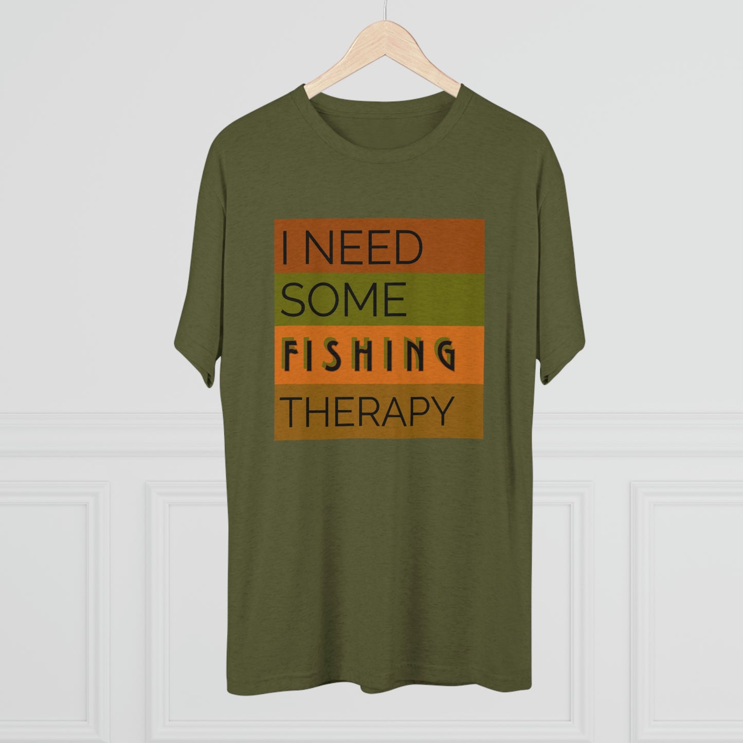 Fishing Therapy -  Unisex Tri-Blend Crew Tee
