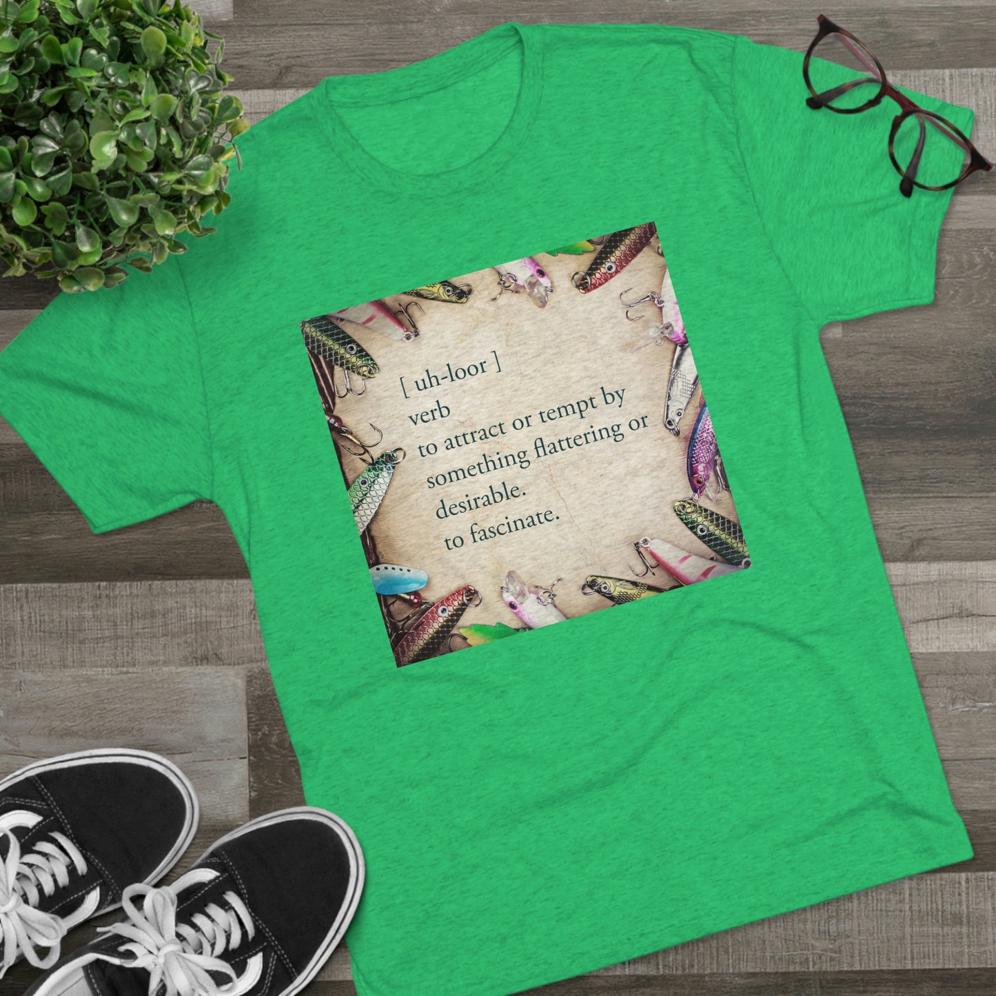 Allure - Bait - Fishing - Unisex Tri-Blend Crew Tee