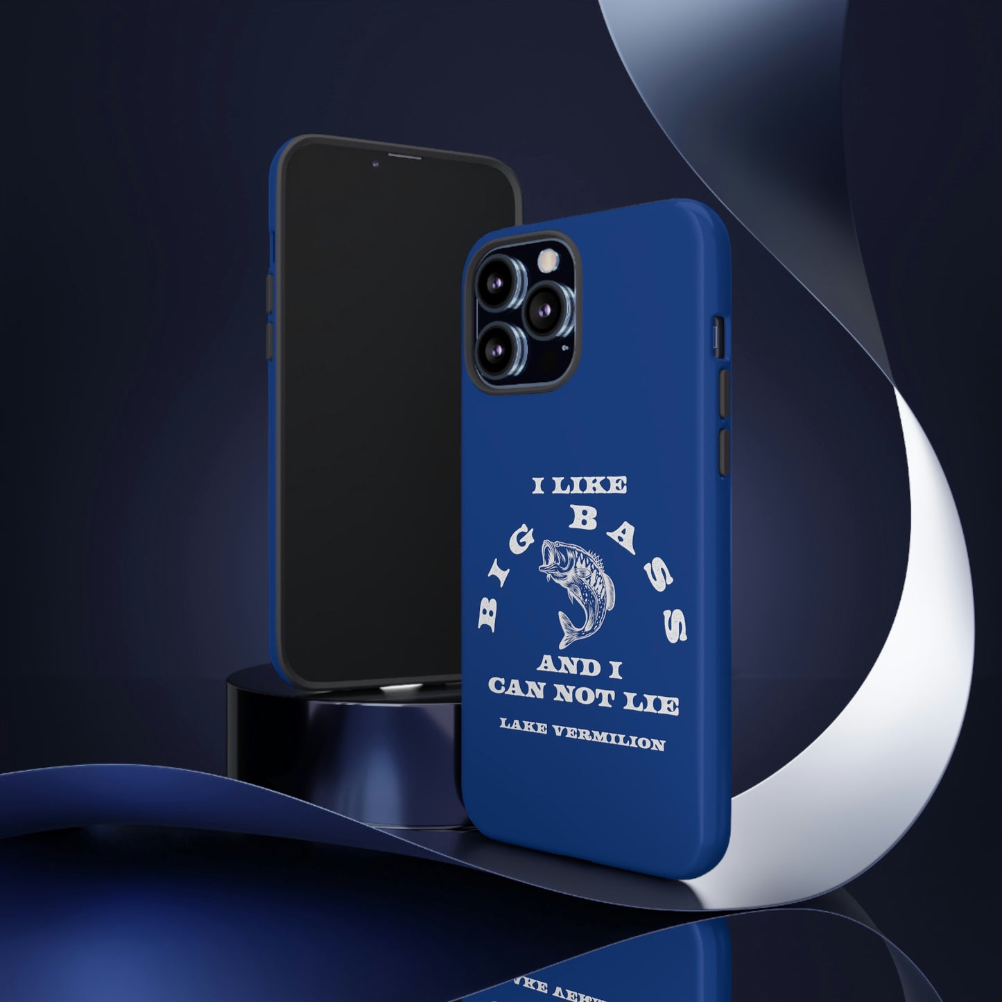 Big Bass - White Print - Blue - Tough Cases