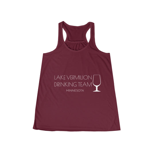 Lake Vermilion Drinkin Team - Wine - Women's Flowy Racerback Tank