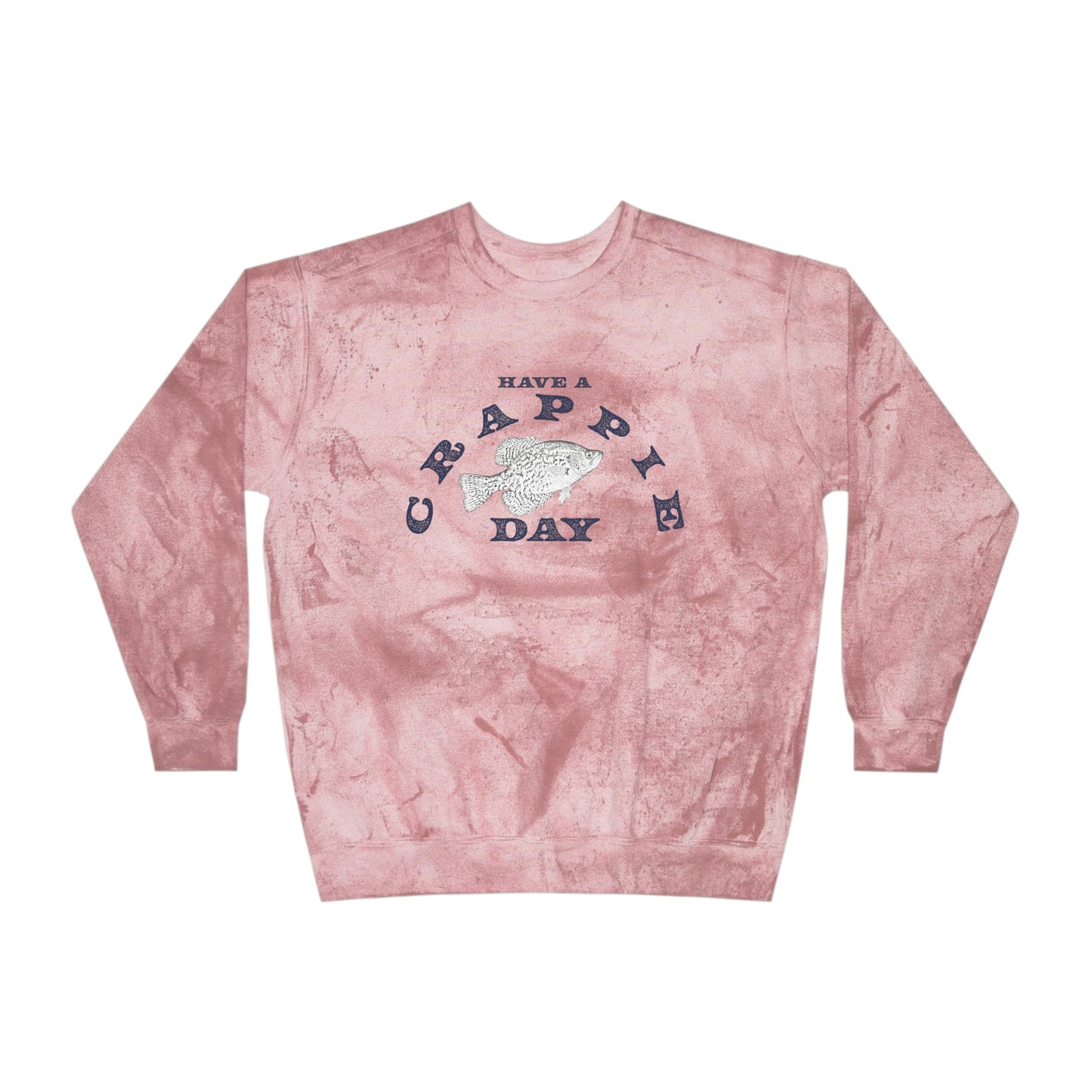 Have A Crappie Day - Fishing Theme - Unisex Color Blast Crewneck Sweatshirt