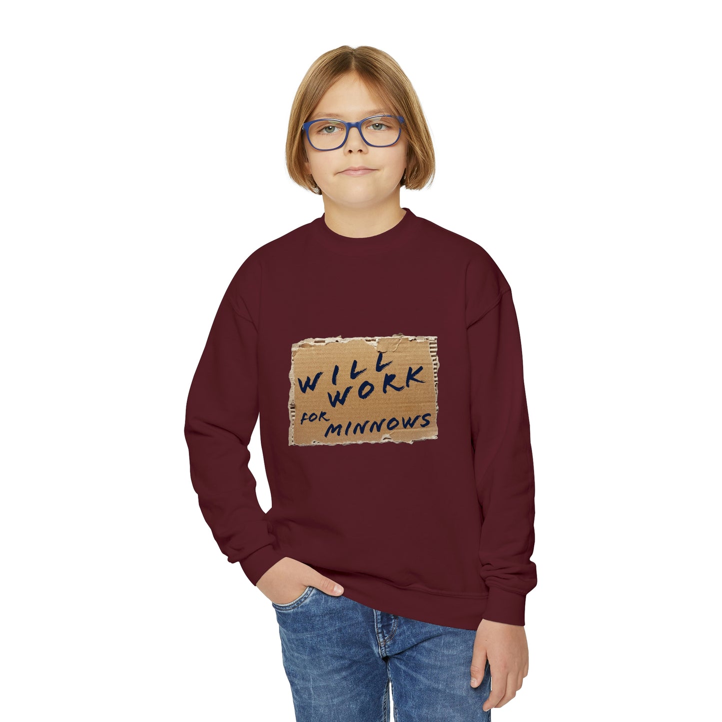 Will Work For Minnows - Toddler & Youth  Sweatshirt