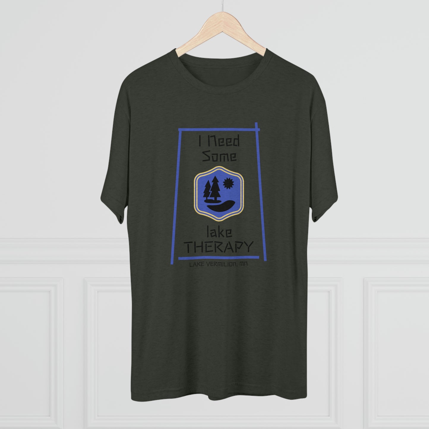 Lake Therapy - Blue Accents - Lake Vermilion - Unisex Tri-Blend Crew Tee
