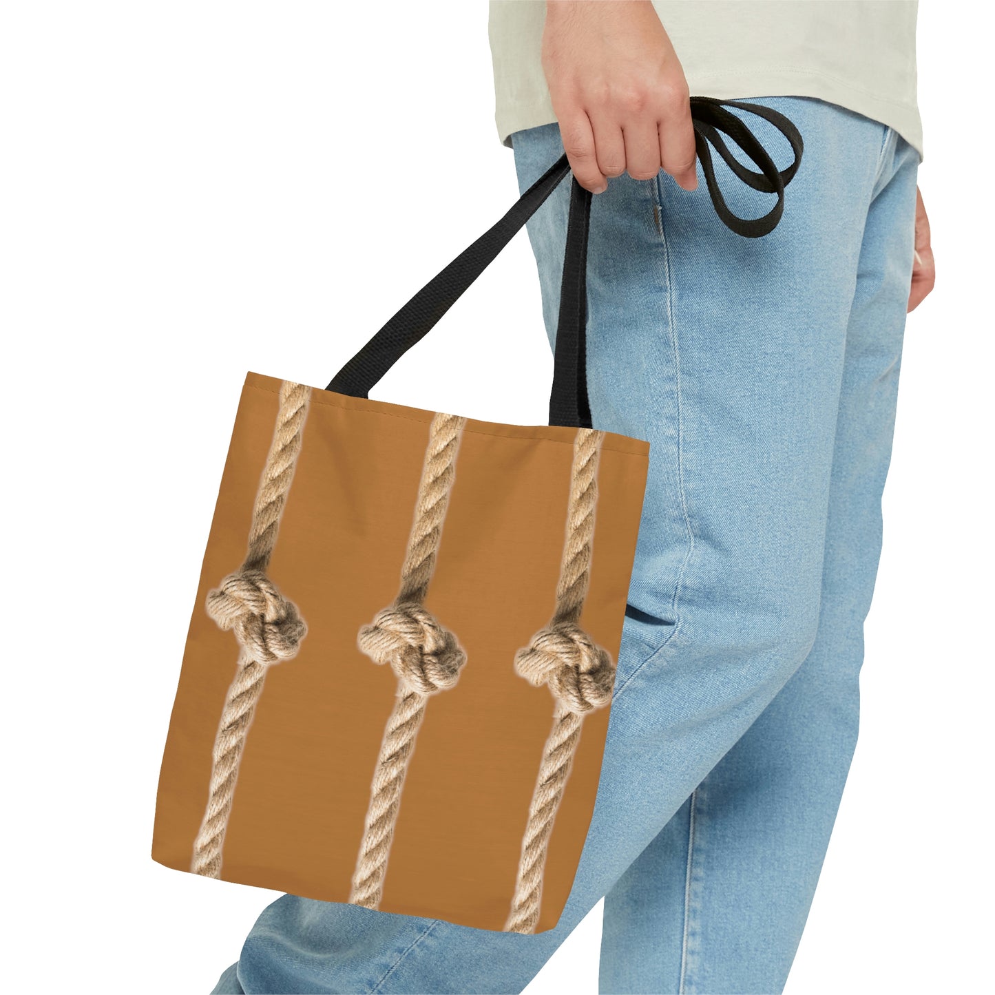 Rope Decor  Boat / Beach Bag - Brown AOP Tote Bag