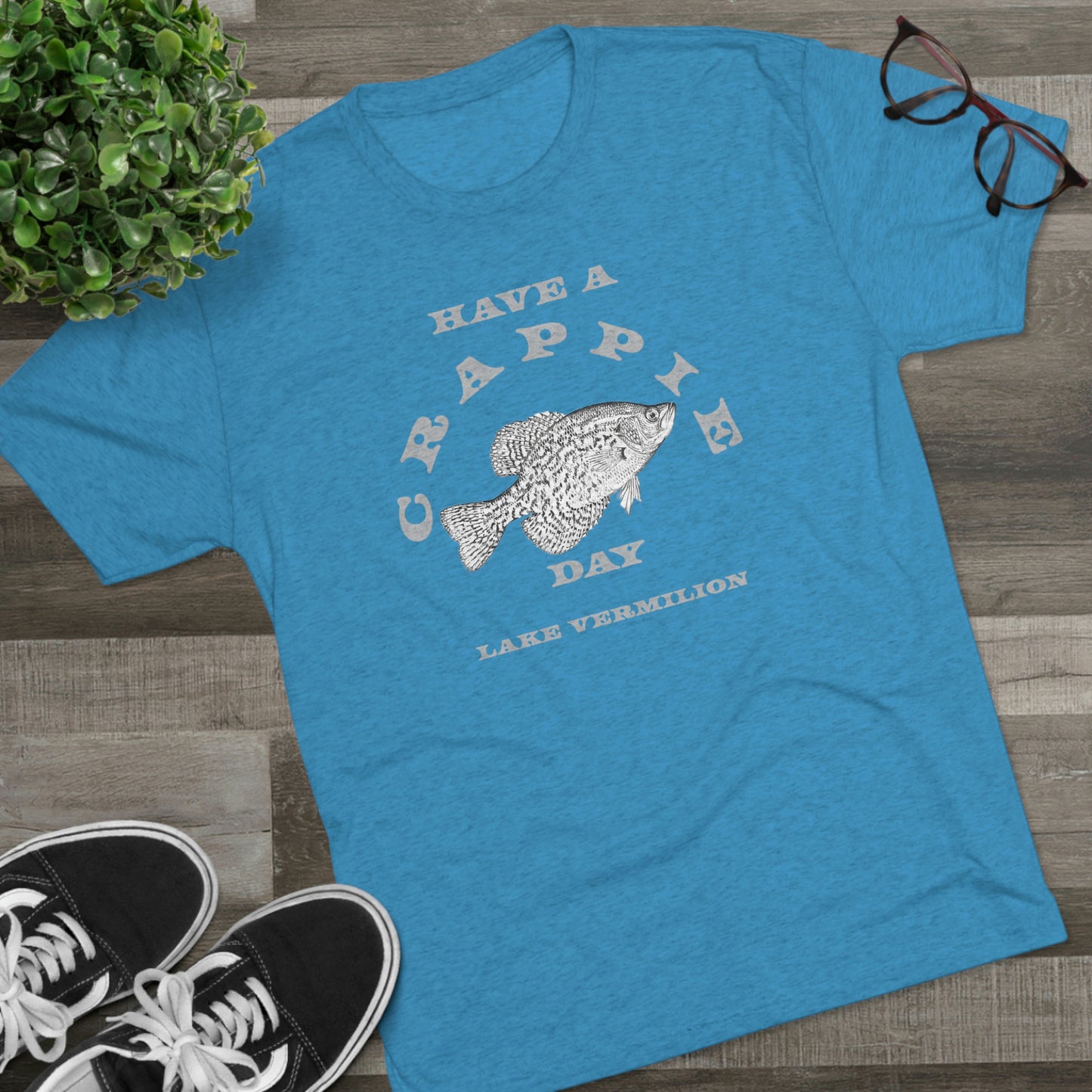 Crappie Day - Lake Vermilion - Light Graphic - Unisex Tri-Blend Crew Tee