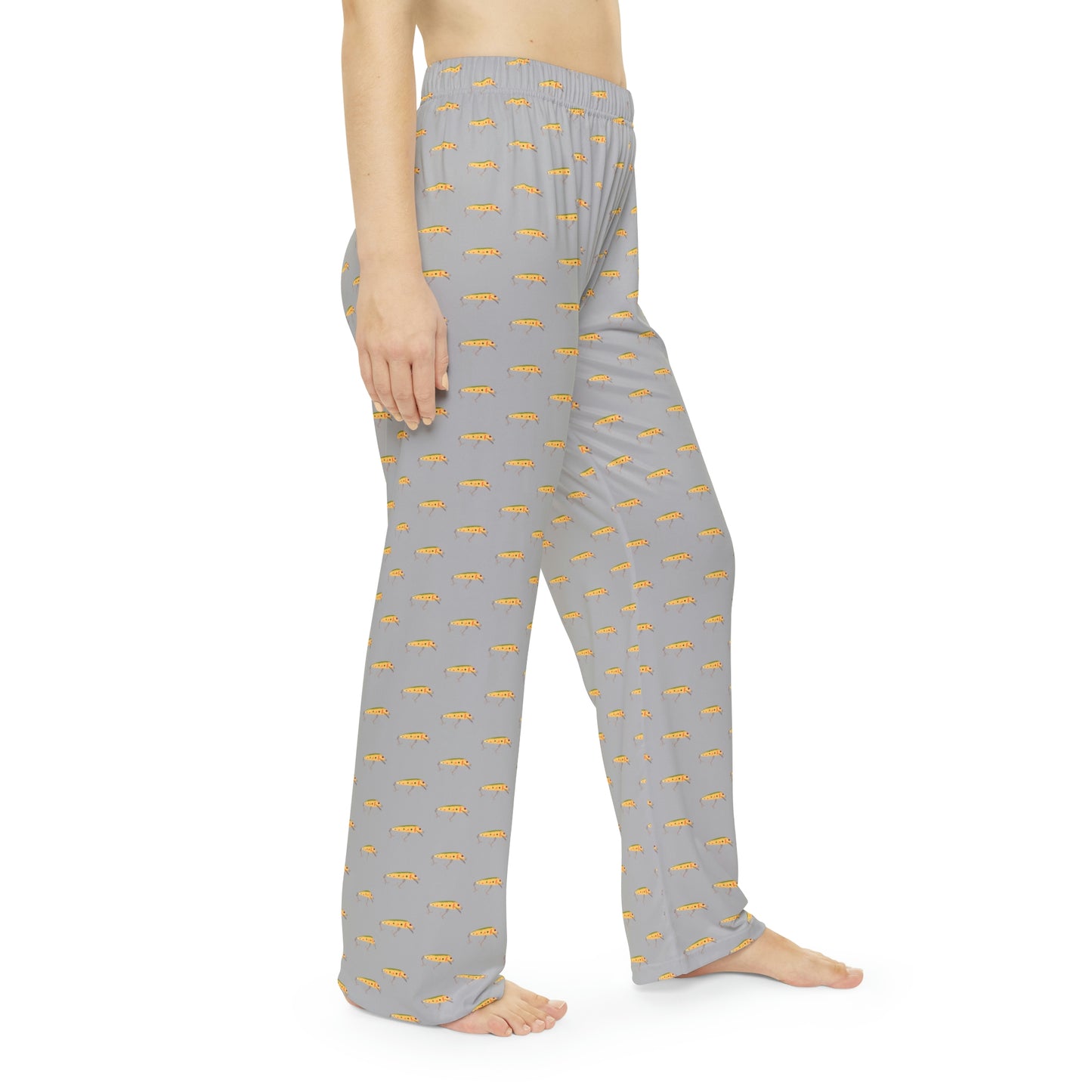 Vintage Bait - Fishing Theme -  Bait - Women's Pajama Pants - Light Grey