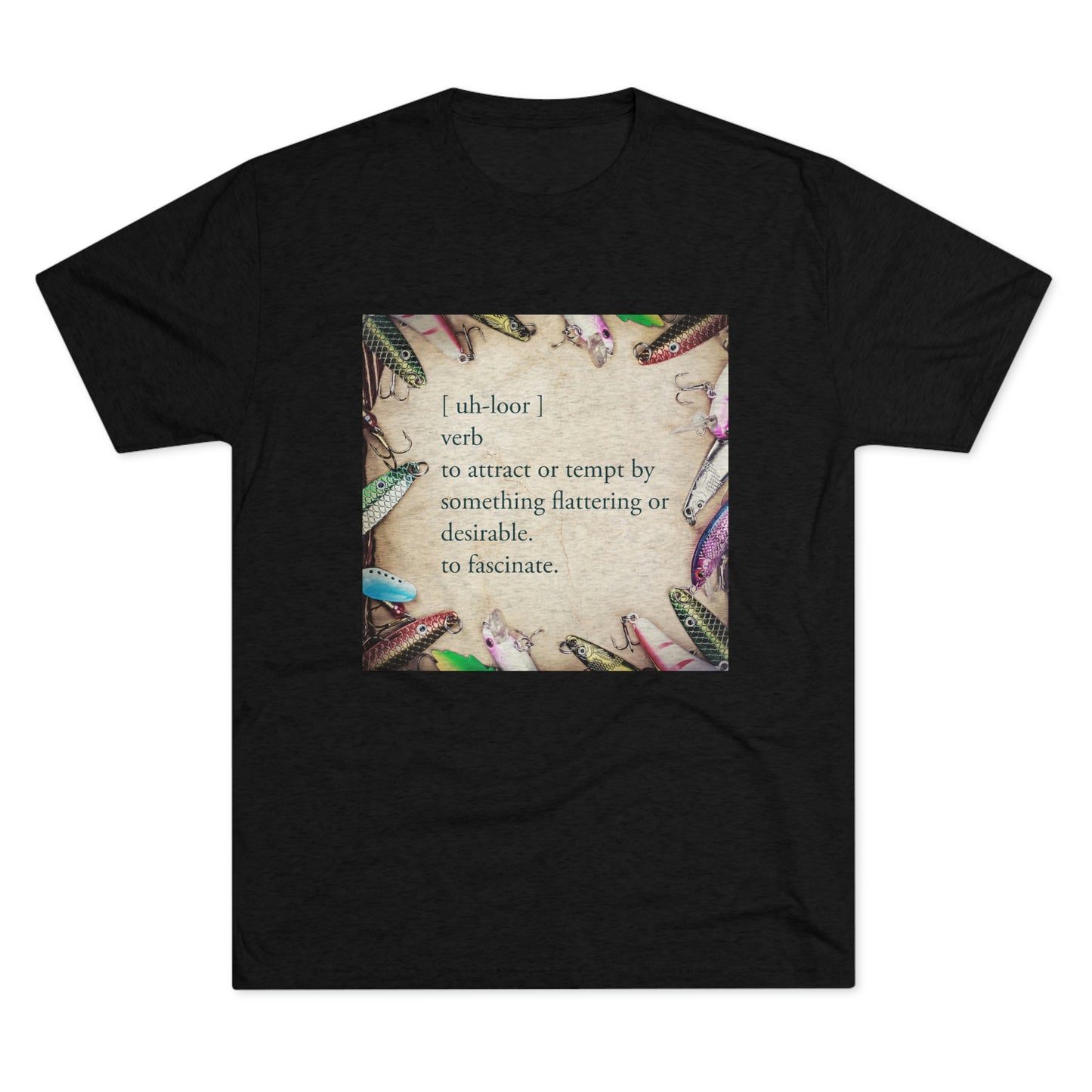 Allure - Bait - Fishing - Unisex Tri-Blend Crew Tee