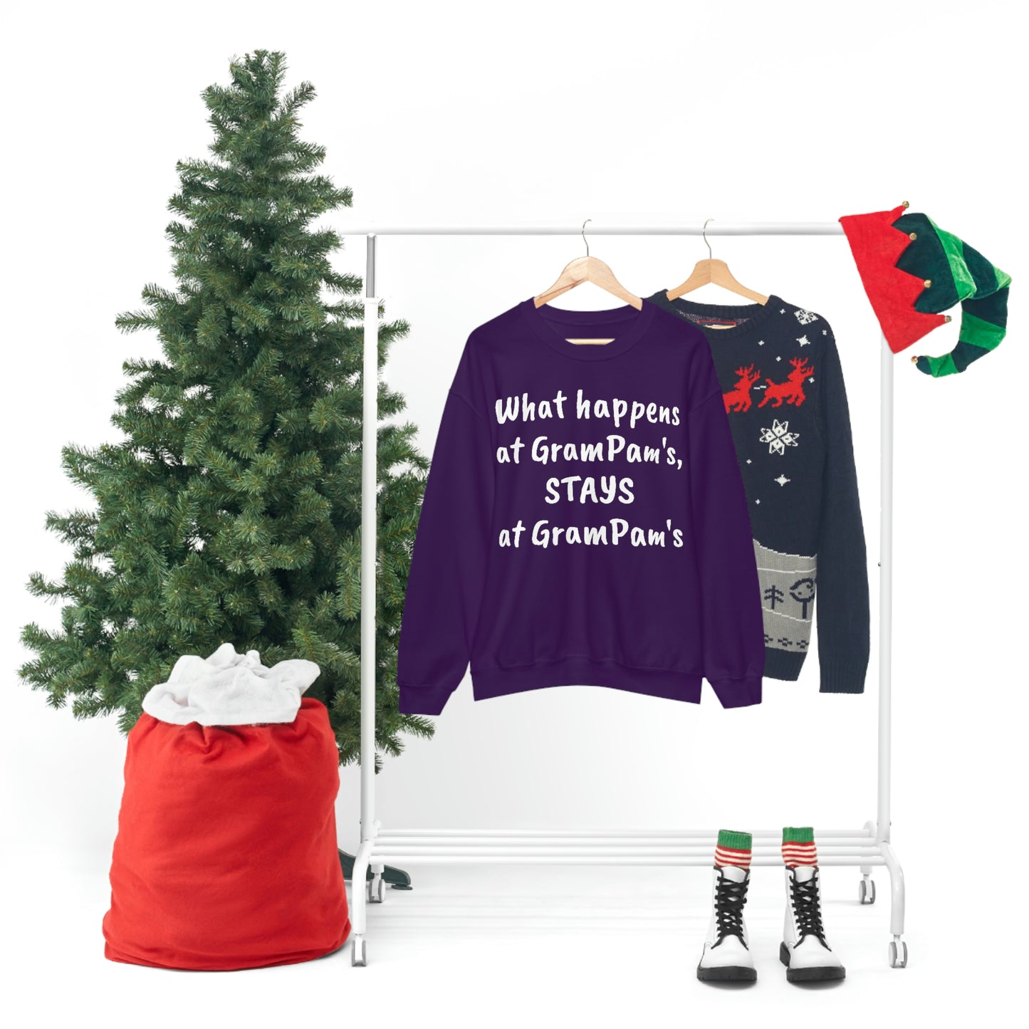What happens at GramPam's, STAYS at GramPam's - Unisex Heavy Blend™ Crewneck Sweatshirt