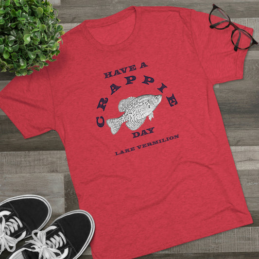 Crappie Day - Lake Vermilion - Unisex Tri-Blend Crew Tee