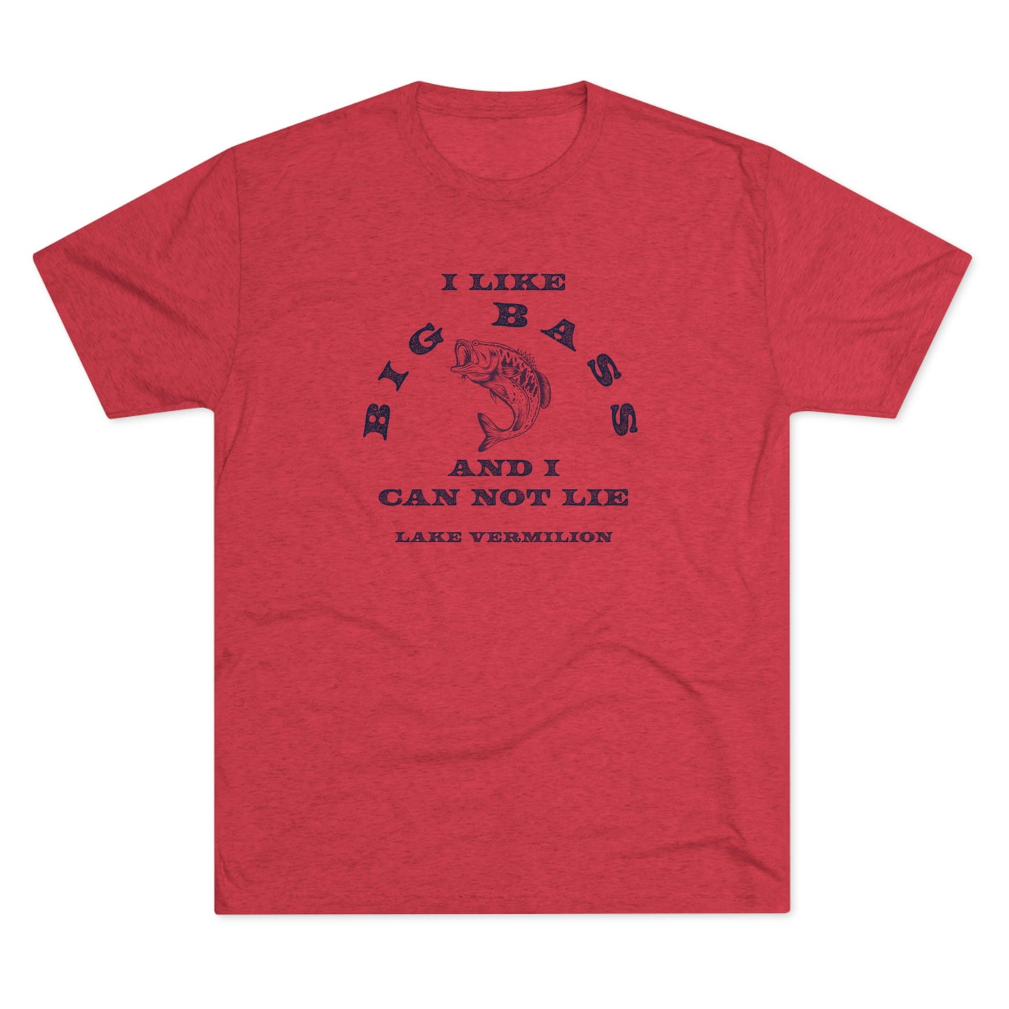 Big Bass - Lake Vermilion - Unisex Tri-Blend Crew Tee