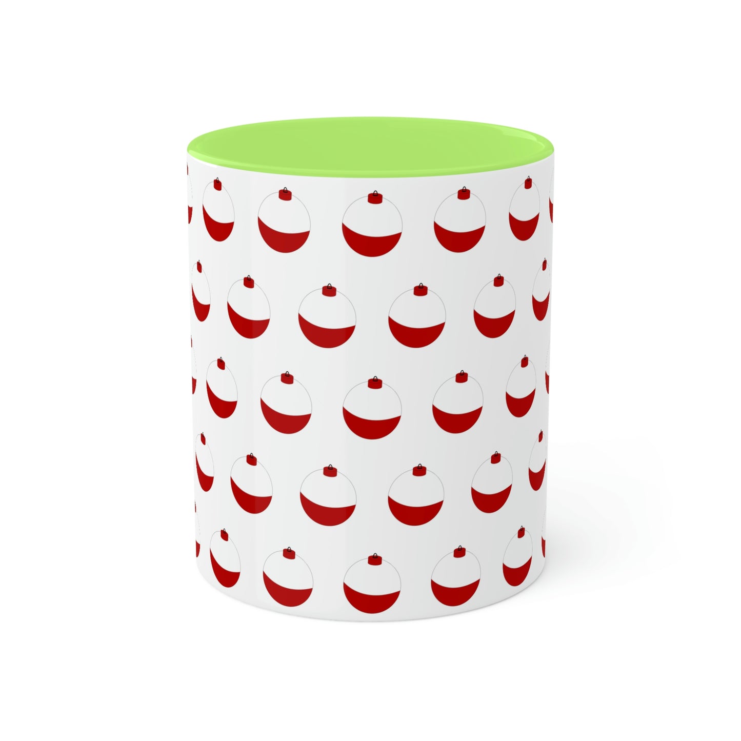 Traditional Red & White Bobber - Colorful Mugs, 11oz