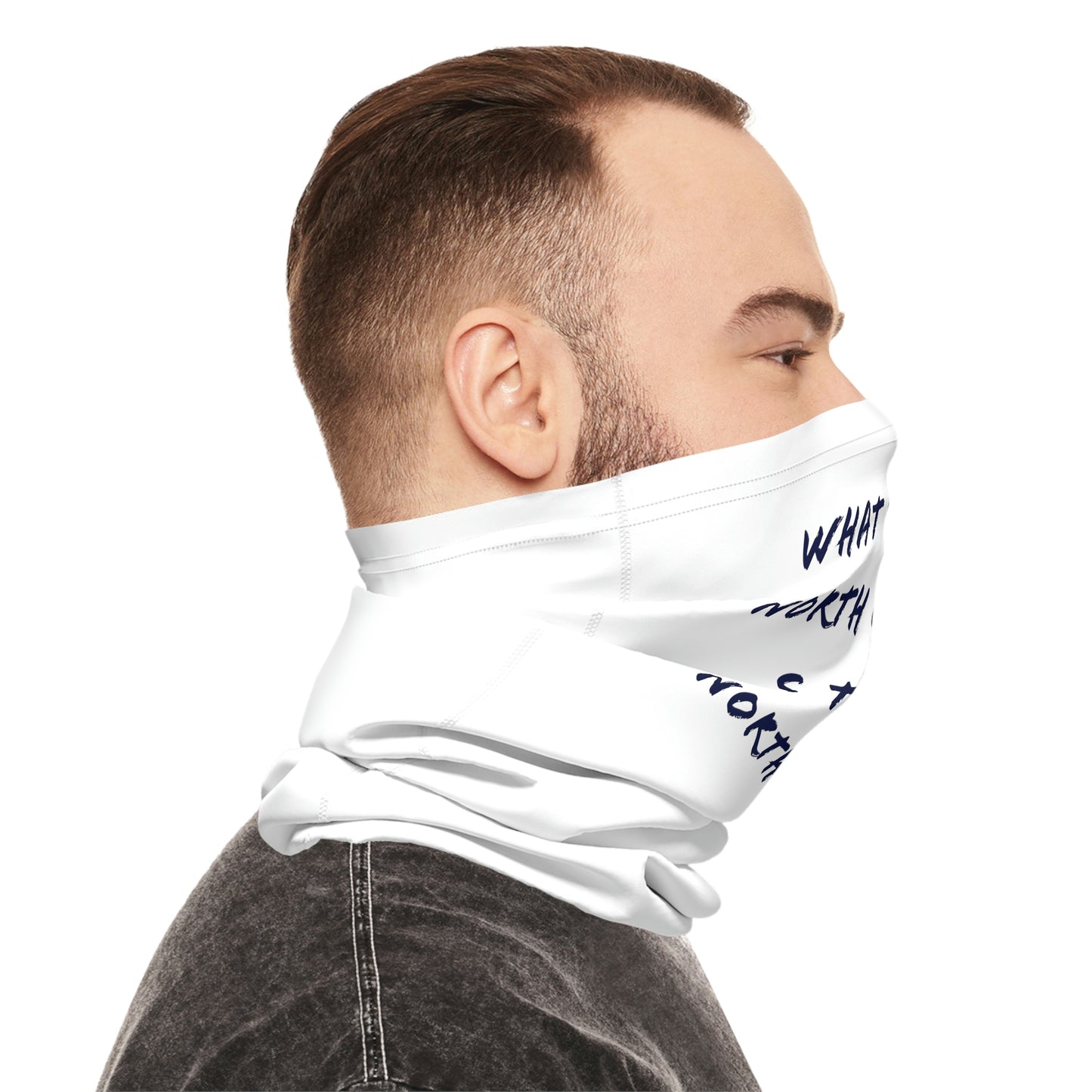 Summer Weather  - North of Hwy 2- Fishing / Boating Lightweight Neck Gaiter - White