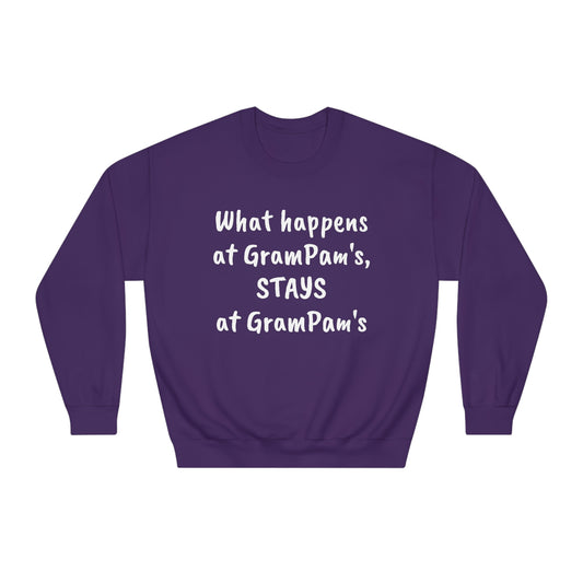 What Happens At GramPam's - Unisex DryBlend® Crewneck Sweatshirt