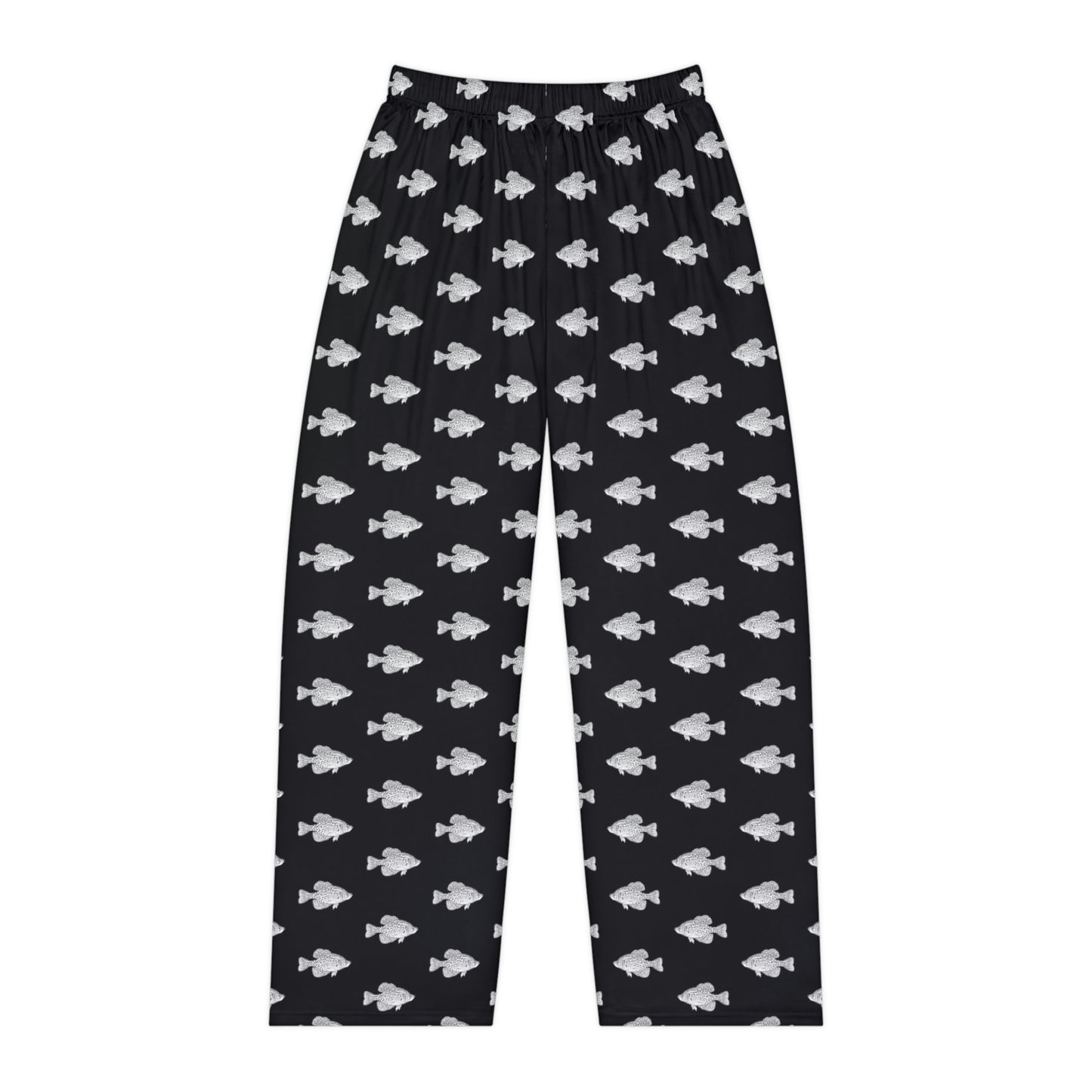 Crappie - Fishing Theme -  Bait - Women's Pajama Pants - Black