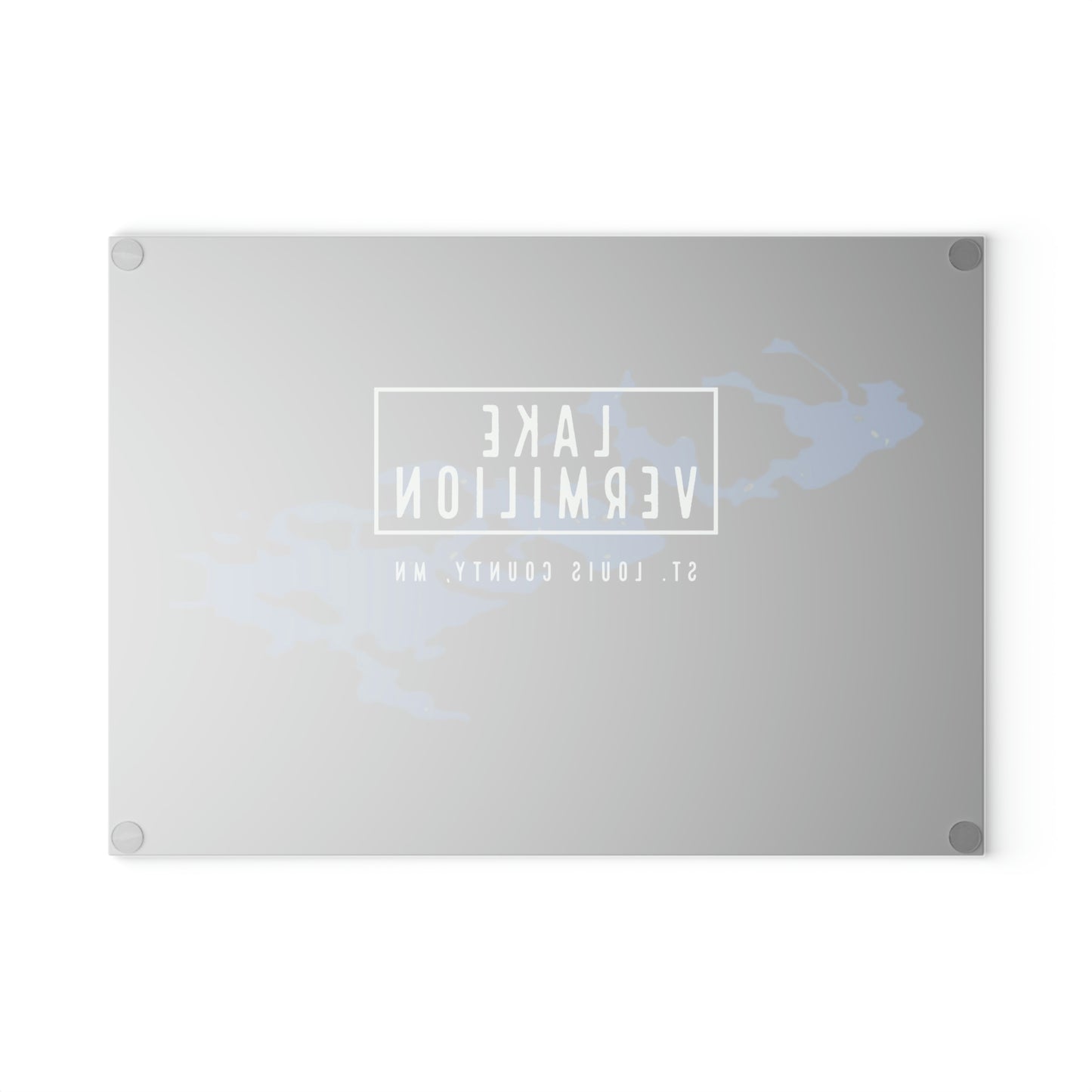 Lake Vermilion - black backed - Glass Cutting Board