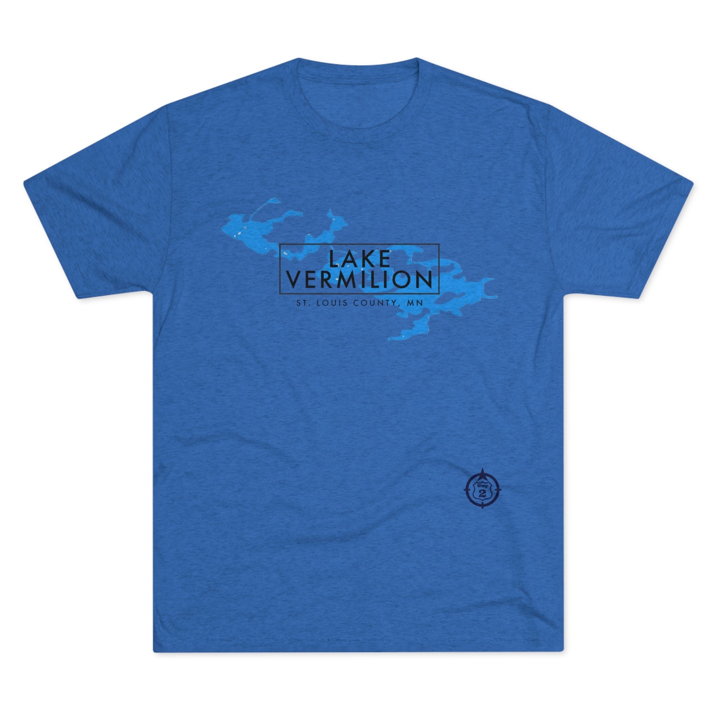 Lake Vermilion - Drinking Team - Lake Image - Unisex Tri-Blend Crew Tee