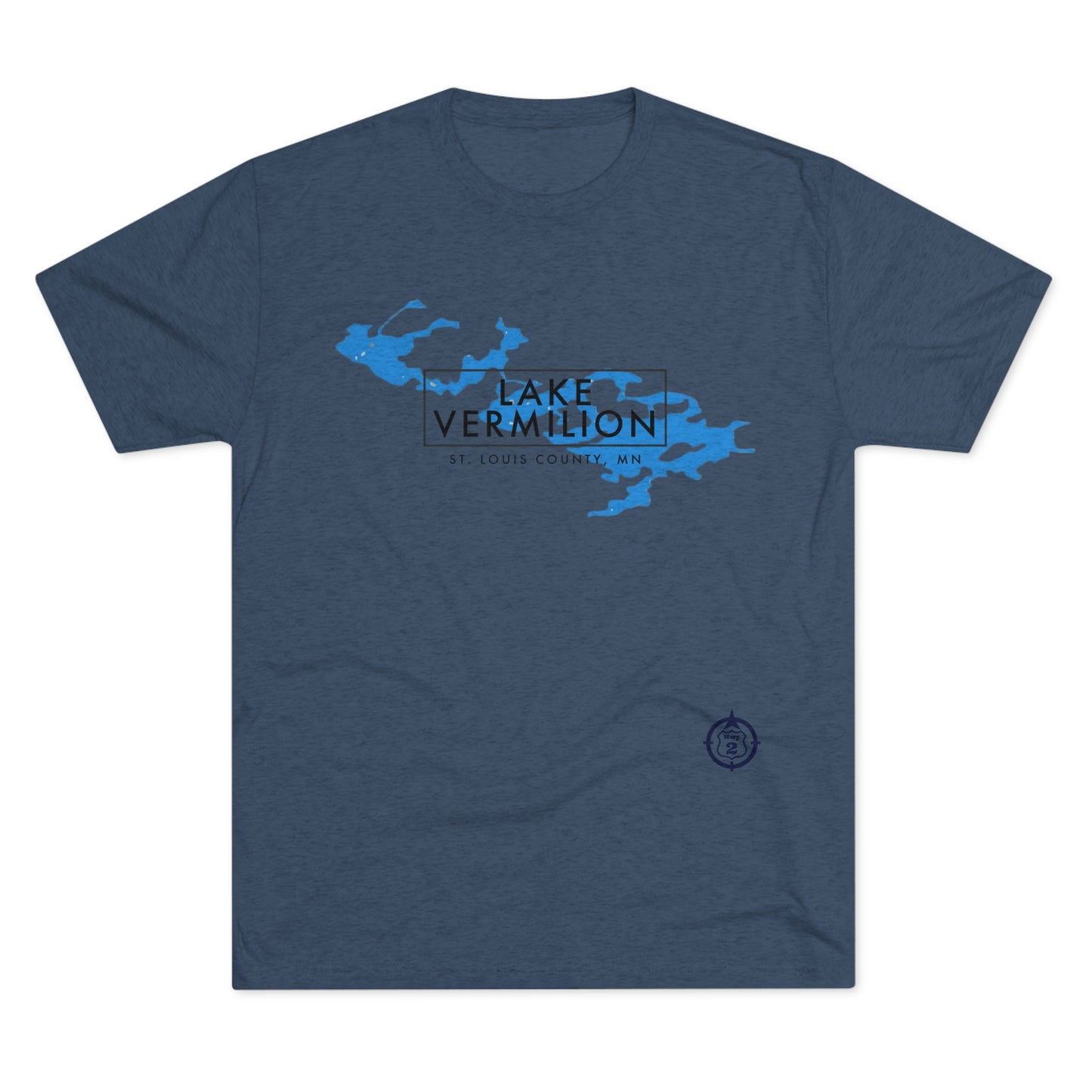 Lake Vermilion - Drinking Team - Lake Image - Unisex Tri-Blend Crew Tee