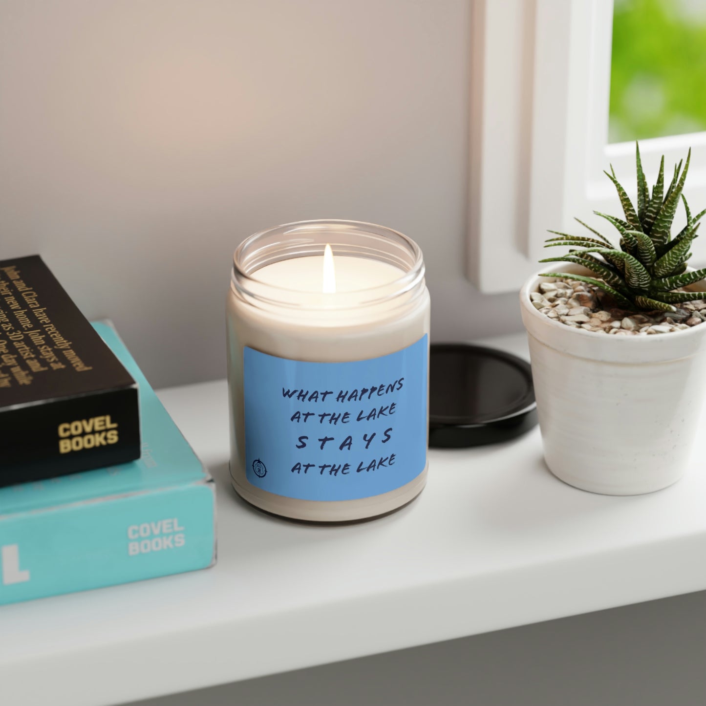 What Happens At The Lake  - Light Blue - Scented Soy Candle, 9oz