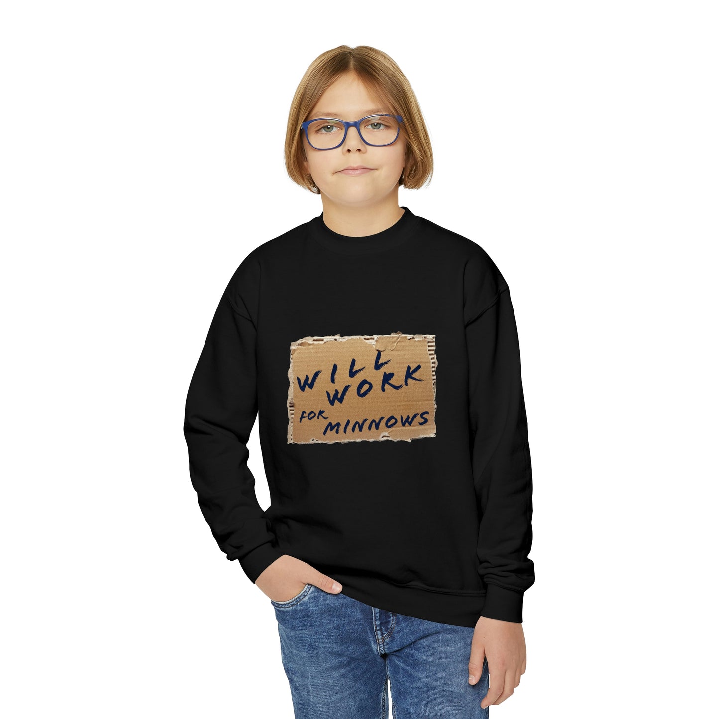 Will Work For Minnows - Toddler & Youth  Sweatshirt