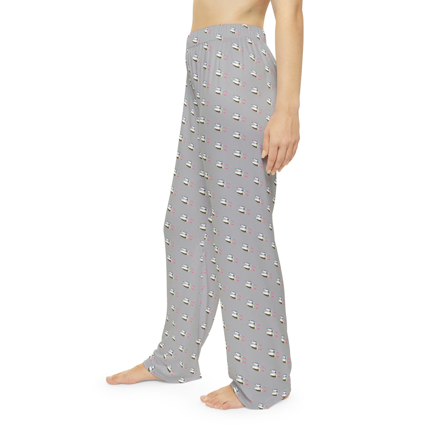 Fishing Lure - Fishing Theme -  Bait - Women's Pajama Pants - Light Grey