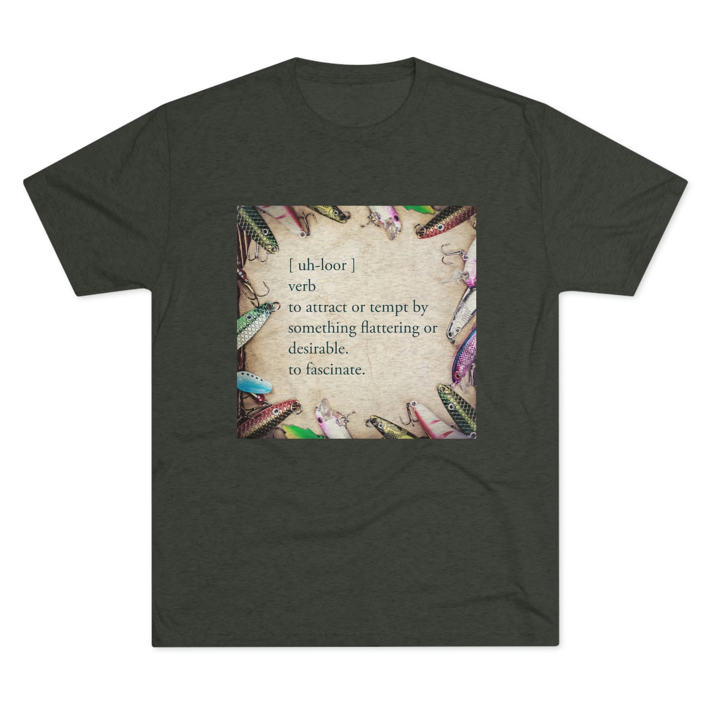 Allure - Bait - Fishing - Unisex Tri-Blend Crew Tee