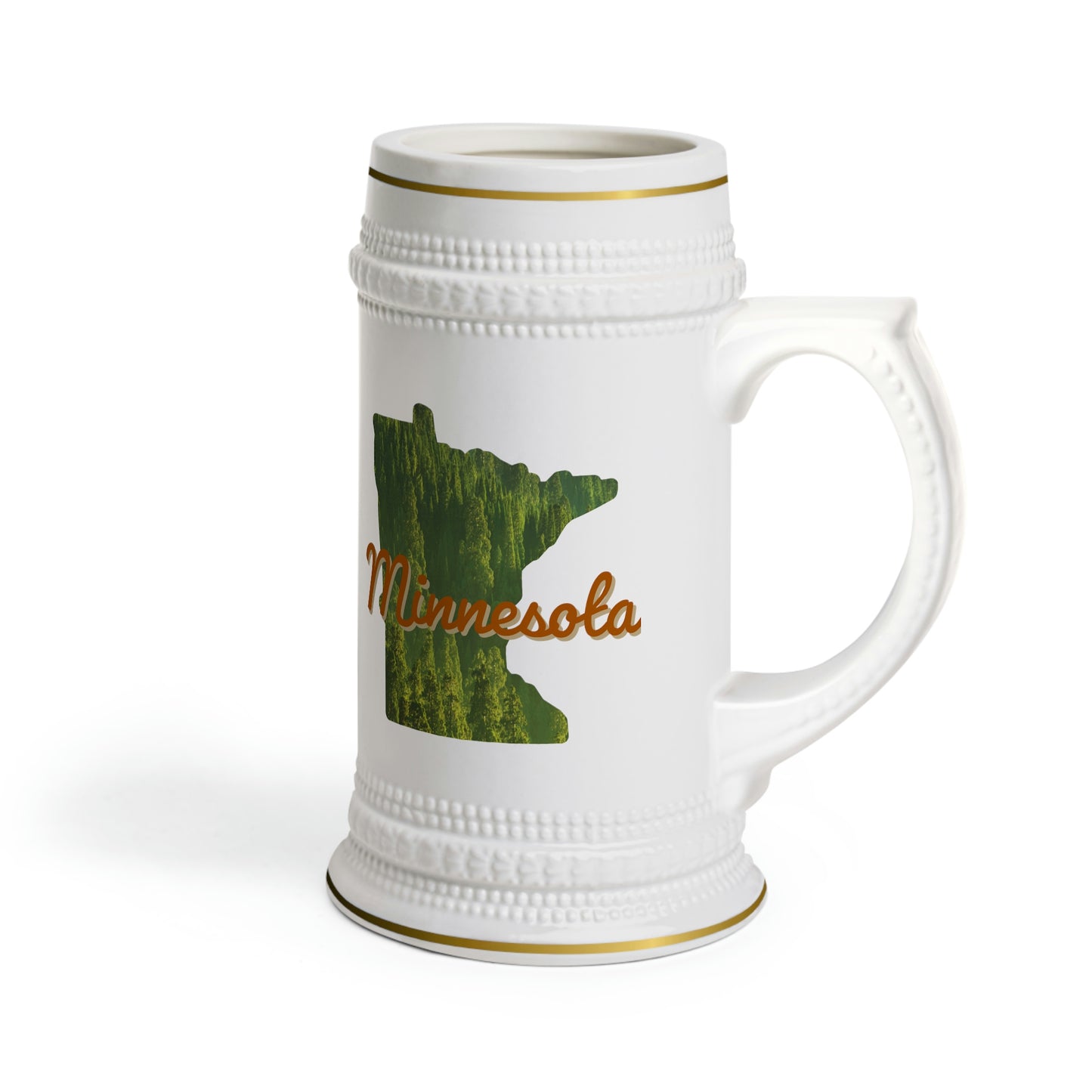 Minnesota - Dark Green Forest - Beer Stein Mug