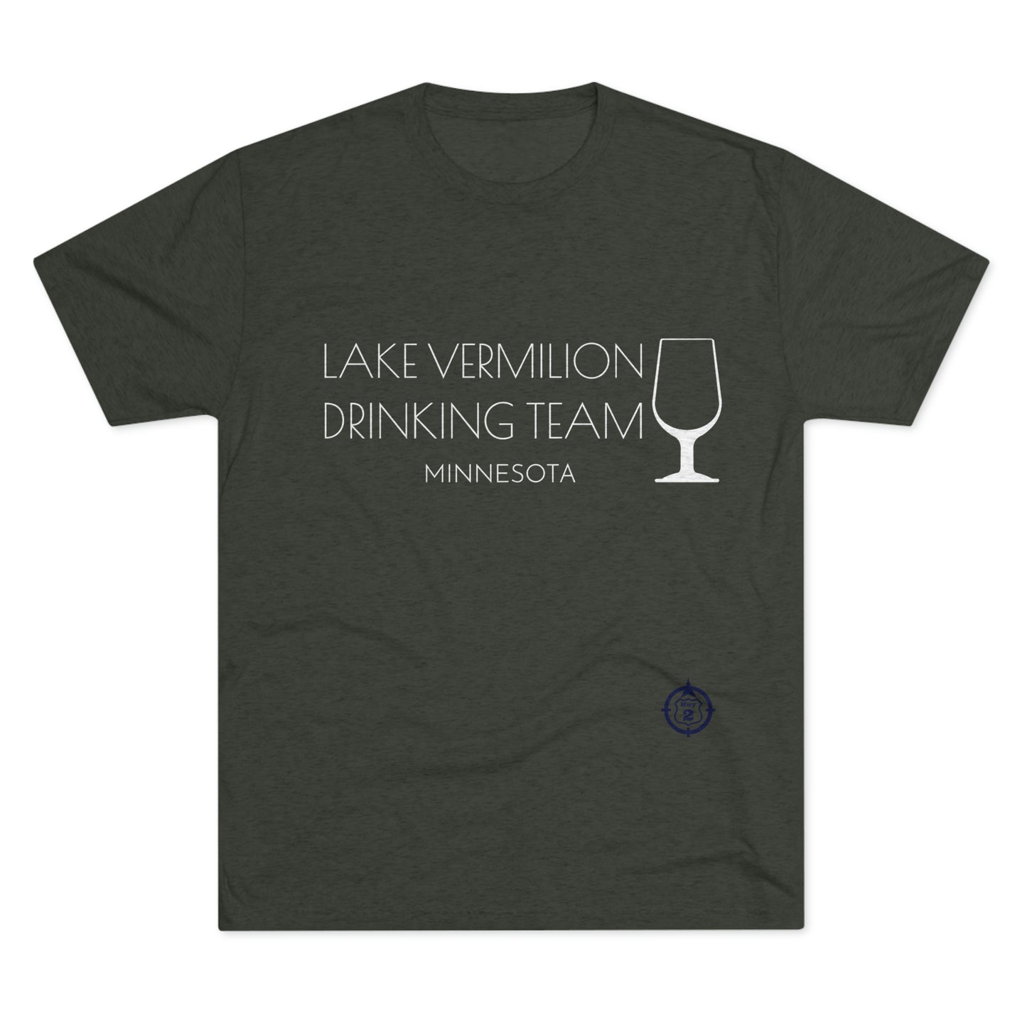 Lake Vermilion - Drinking Team - White Graphic - Unisex Tri-Blend Crew Tee