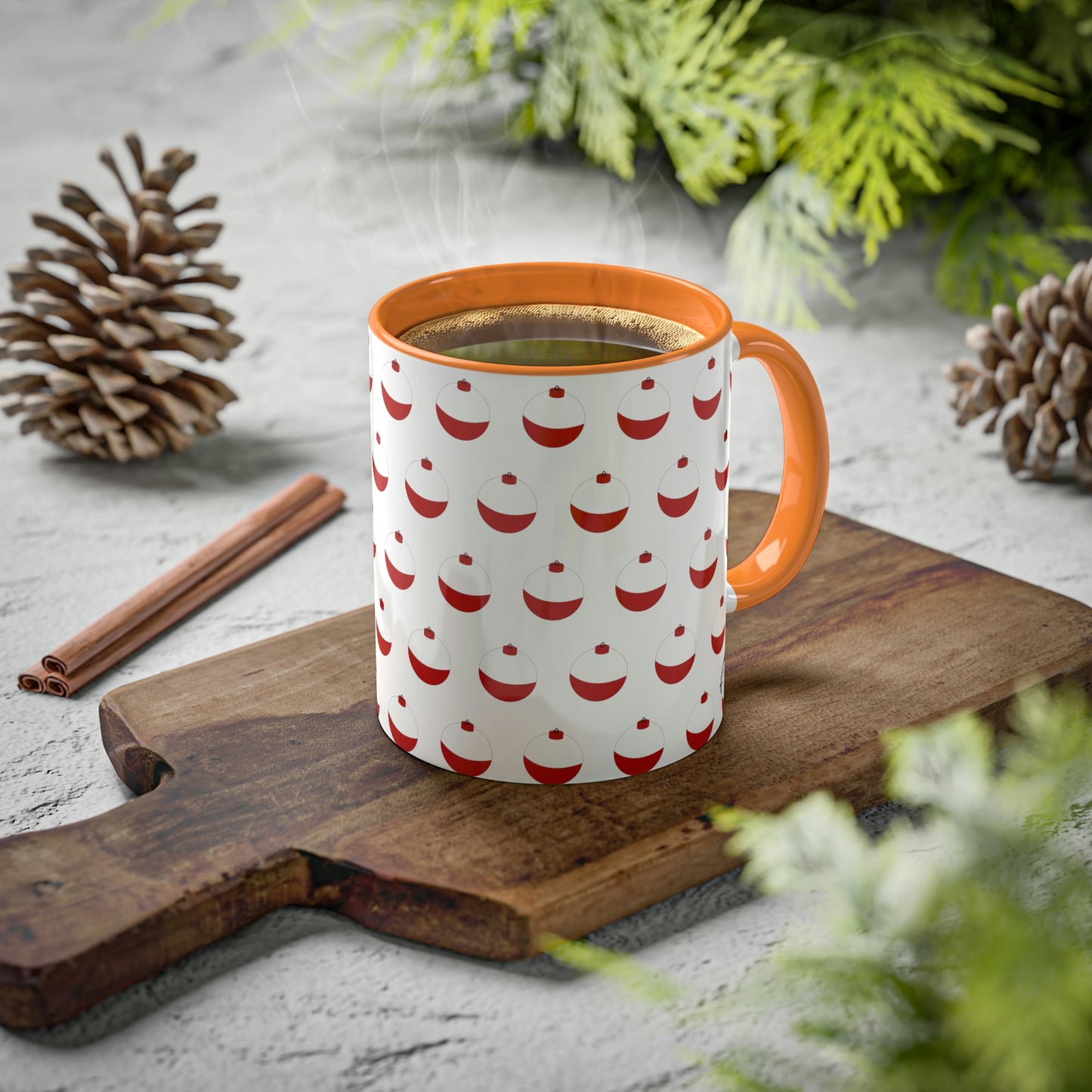Traditional Red & White Bobber - Colorful Mugs, 11oz
