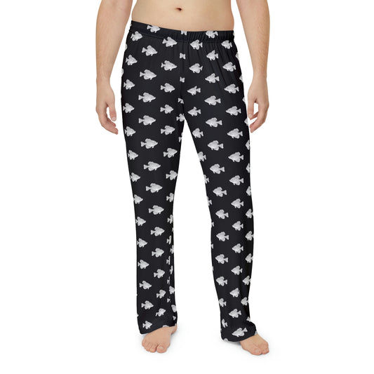 Crappie - Fishing Theme - Bait - Men's Pajama Pants - Black