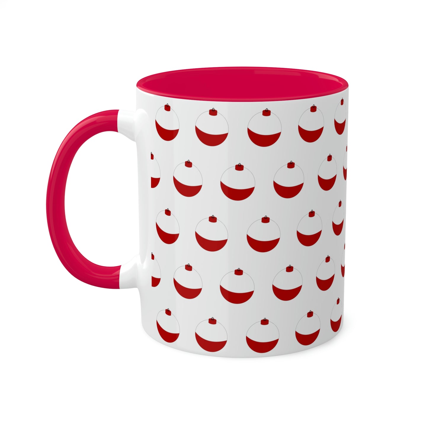 Traditional Red & White Bobber - Colorful Mugs, 11oz