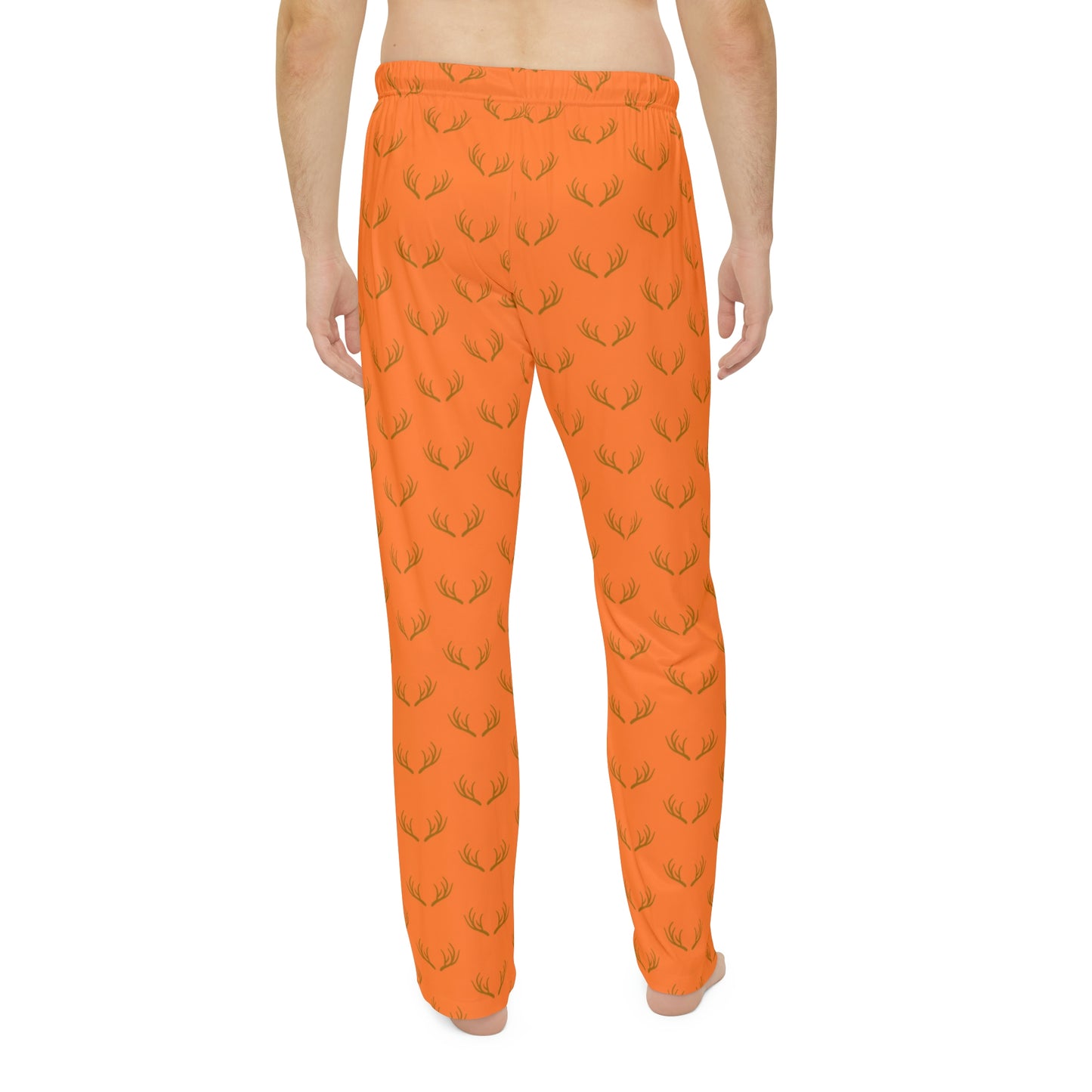 Antlers - Hunting Theme - Men's Pajama Pants - Orange